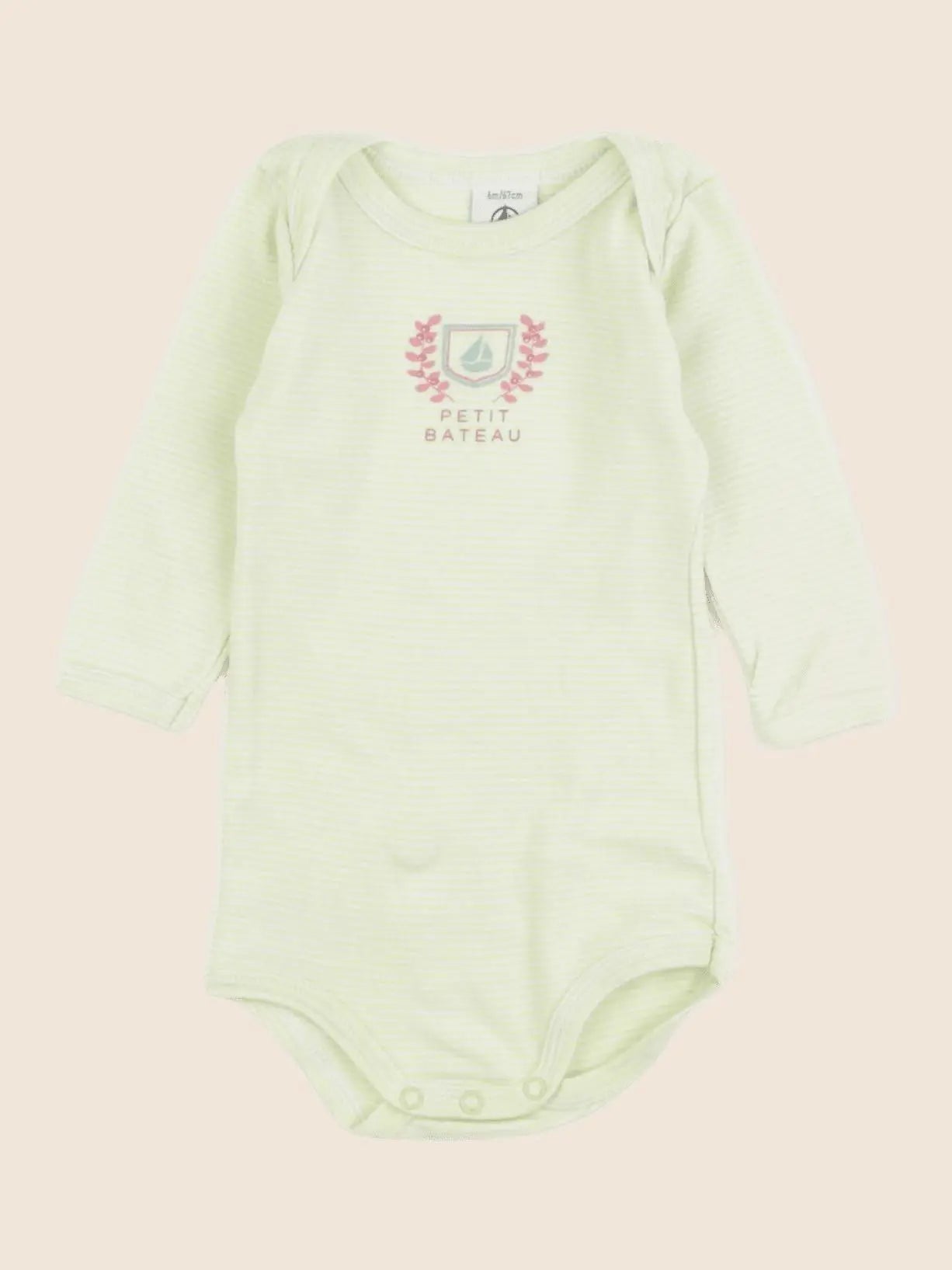 Petit Bateau - body jaune - 6 mois