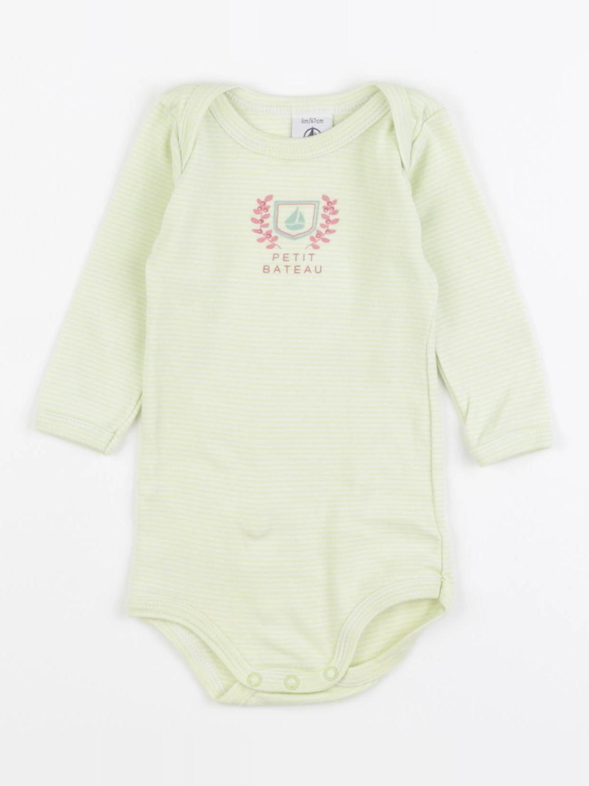 Petit Bateau - body jaune - 6 mois