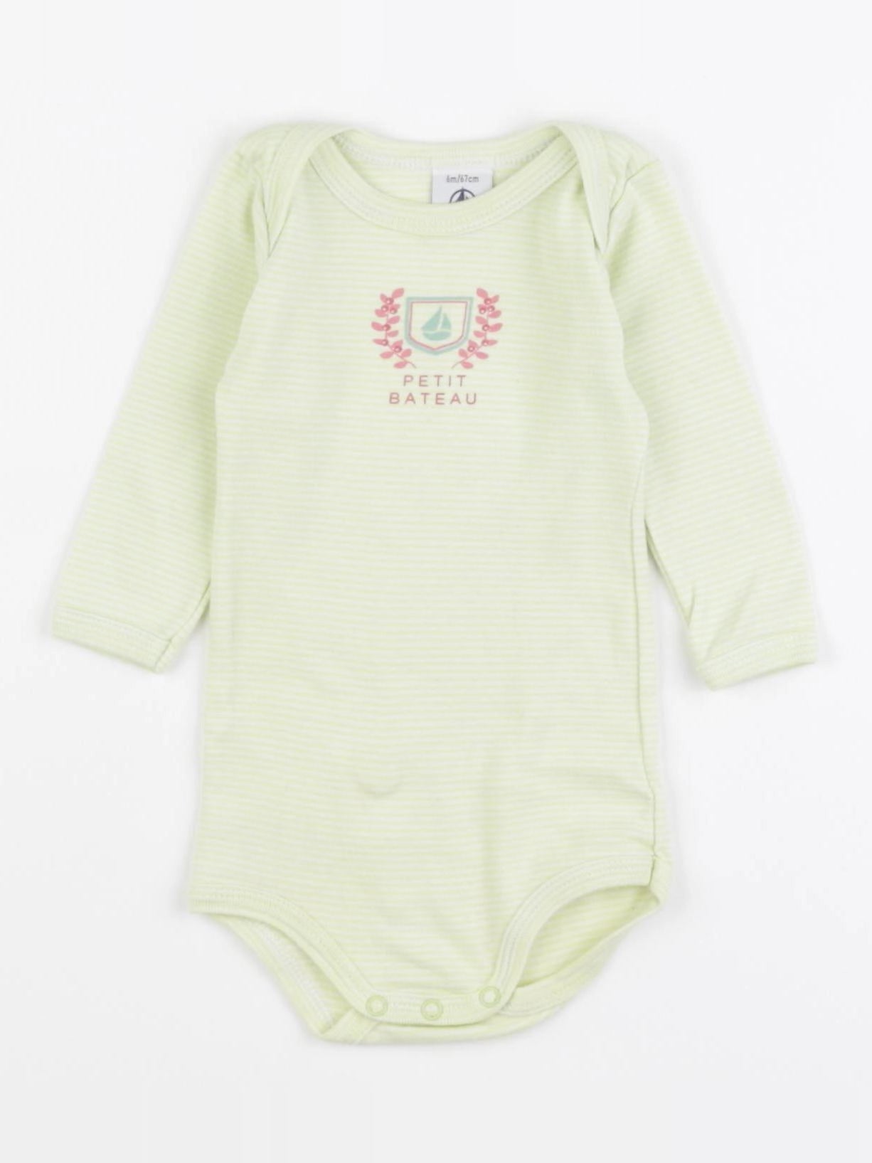 Petit Bateau - body jaune - 6 mois