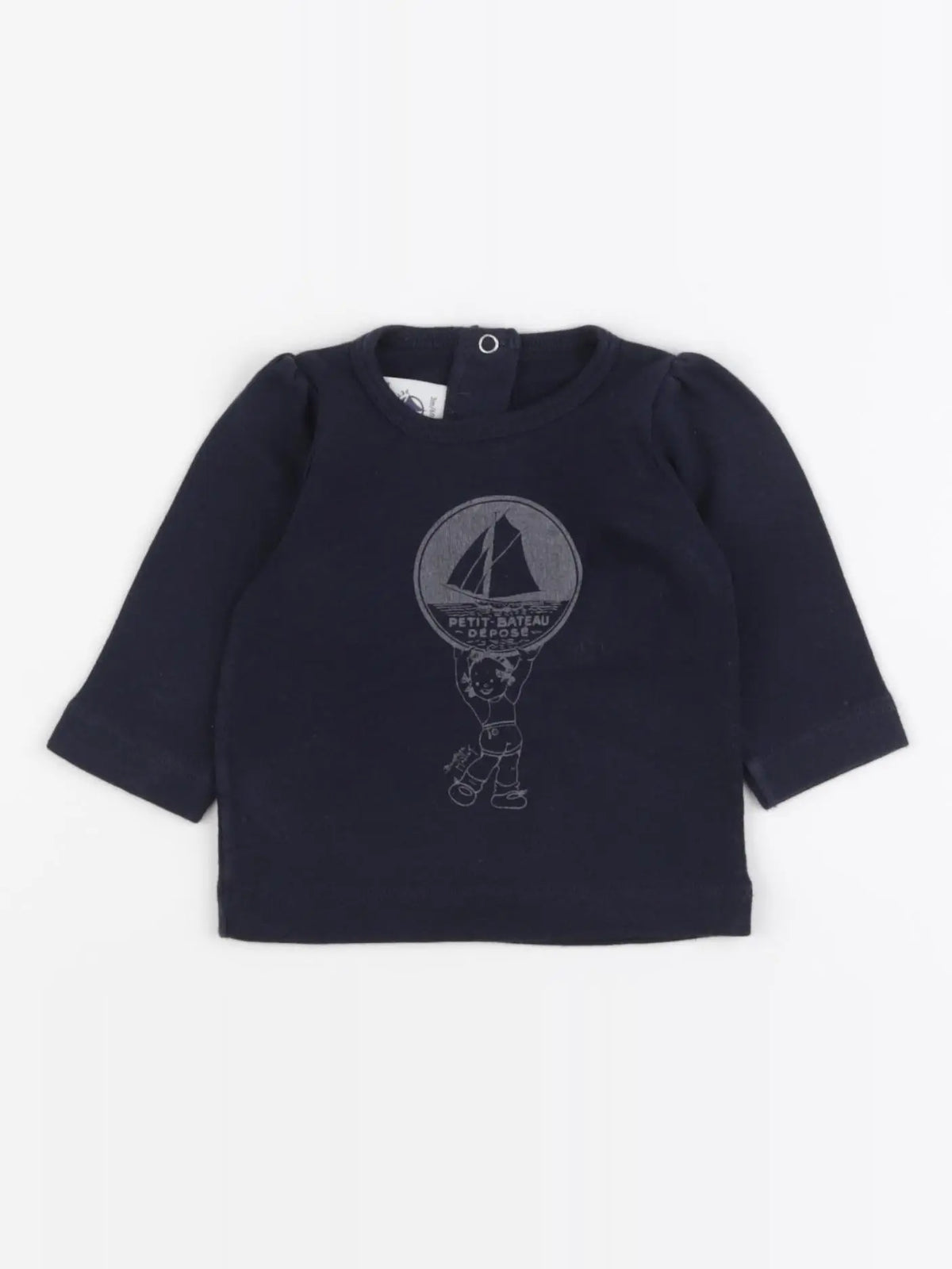 Petit Bateau - tee-shirt bleu - 3 mois