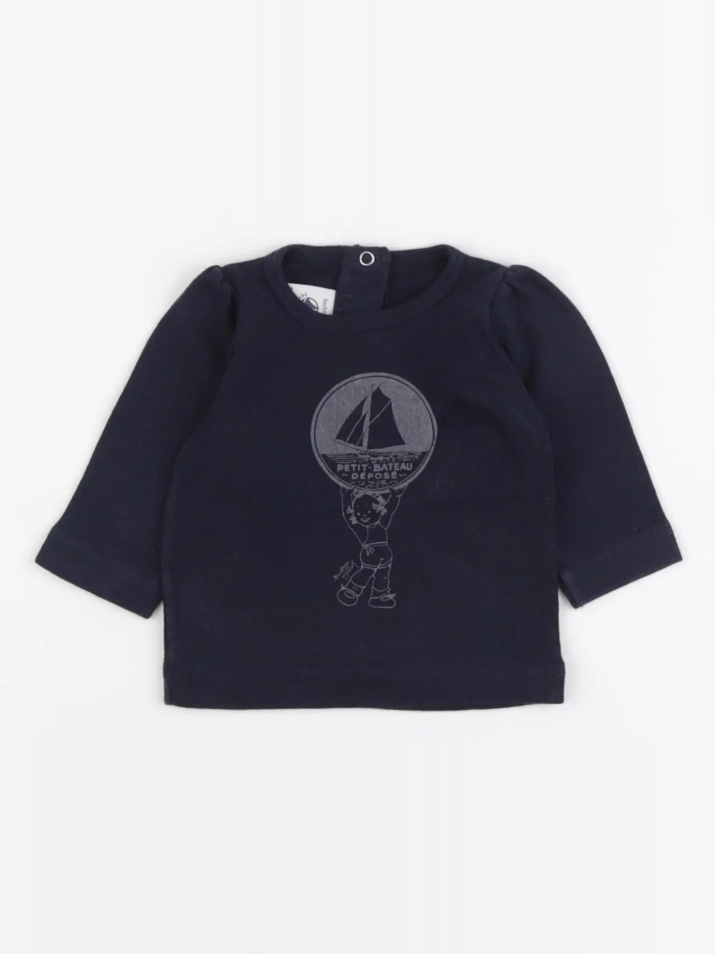 Petit Bateau - tee-shirt bleu - 3 mois