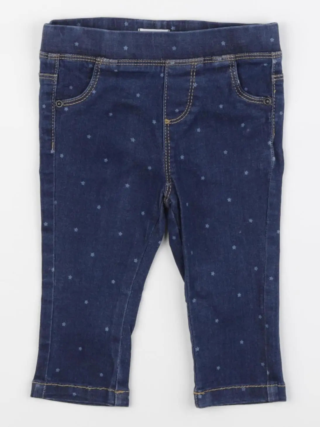 Vertbaudet - jegging bleu - 9 mois