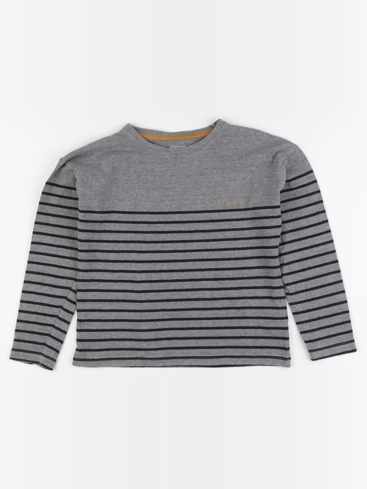 Vertbaudet - tee-shirt gris, noir - 10 ans