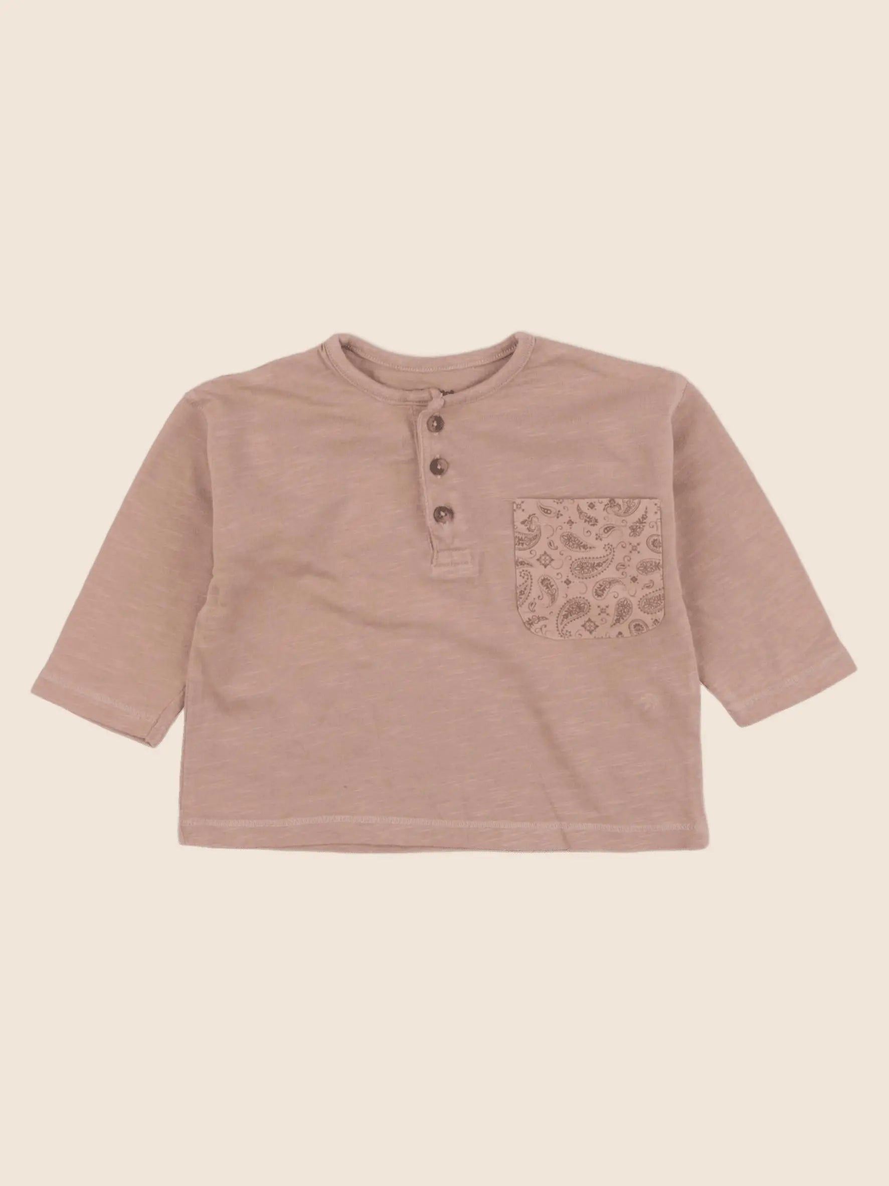 Vertbaudet - tee-shirt marron - 6 mois