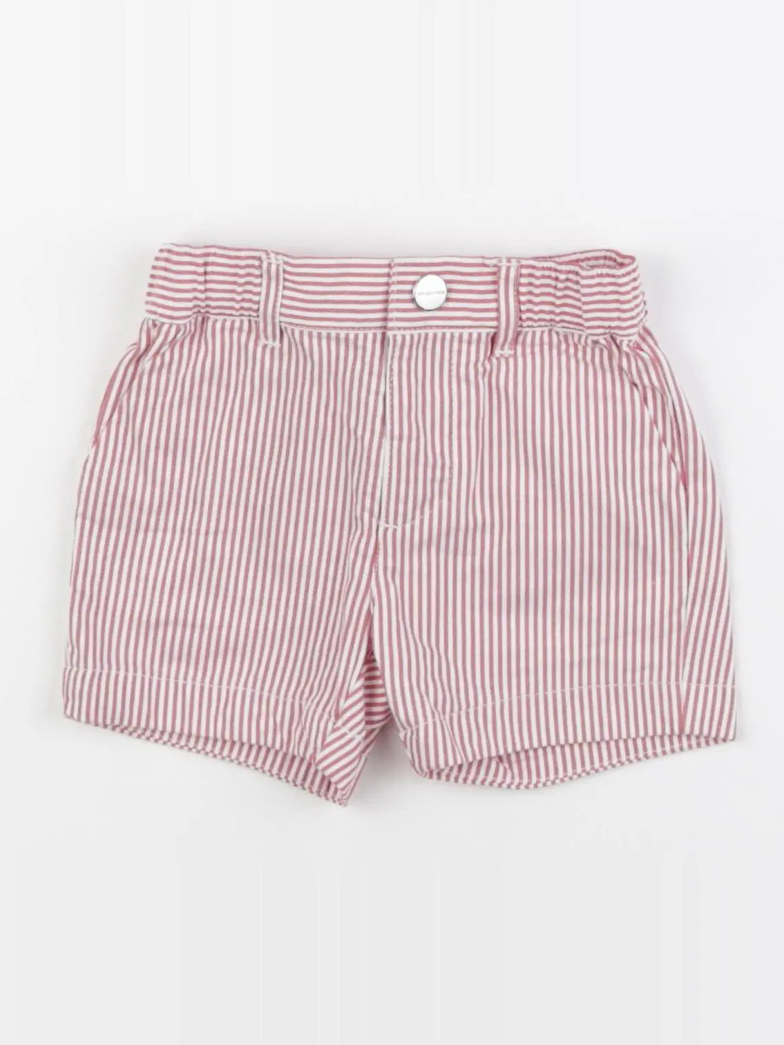 Jacadi - short blanc, rouge - 6 mois