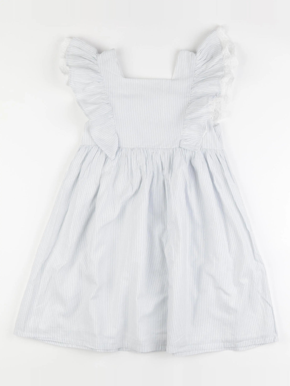 Vertbaudet - robe bleu, blanc - 9 ans