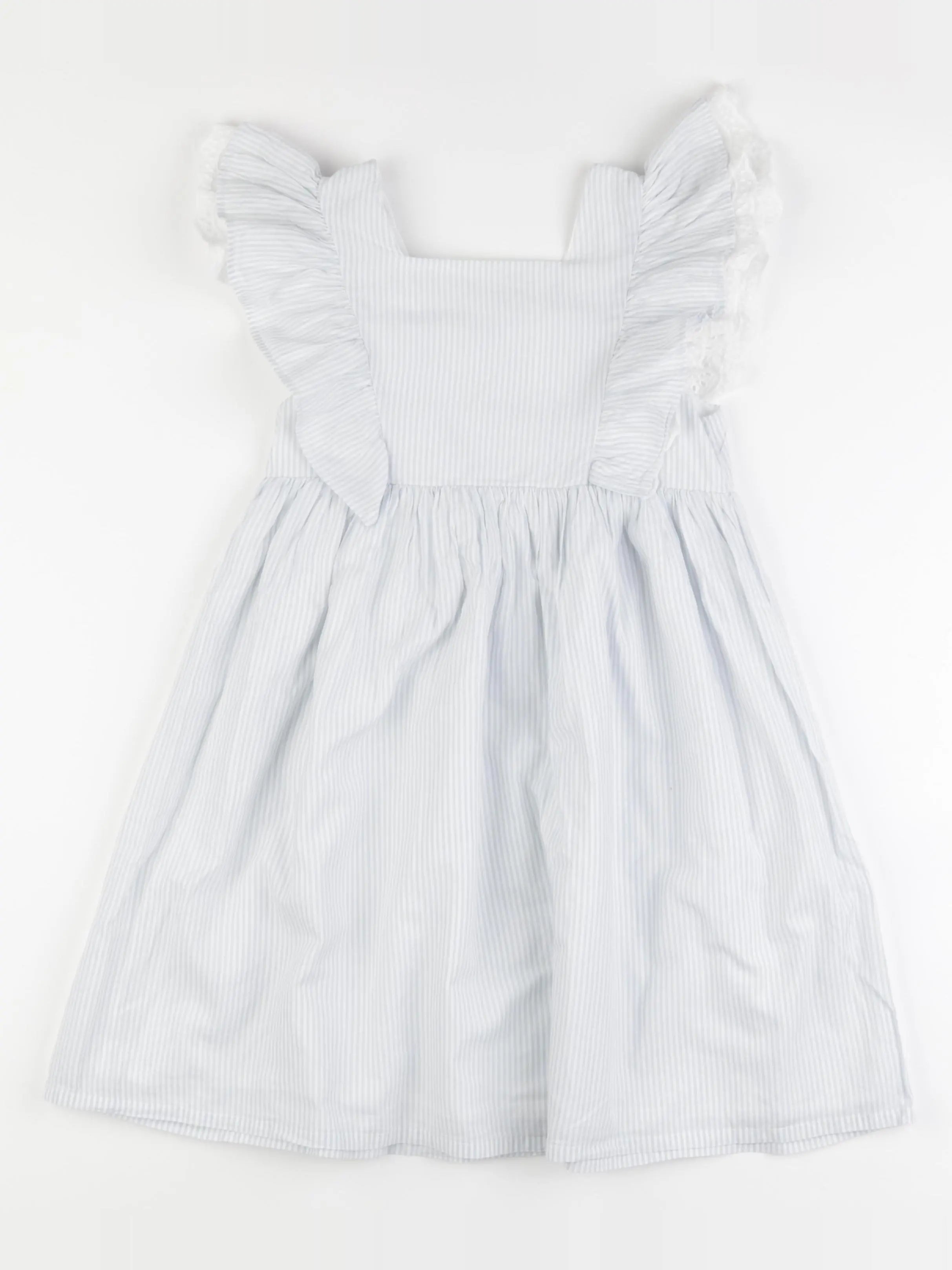 Vertbaudet - robe bleu, blanc - 9 ans