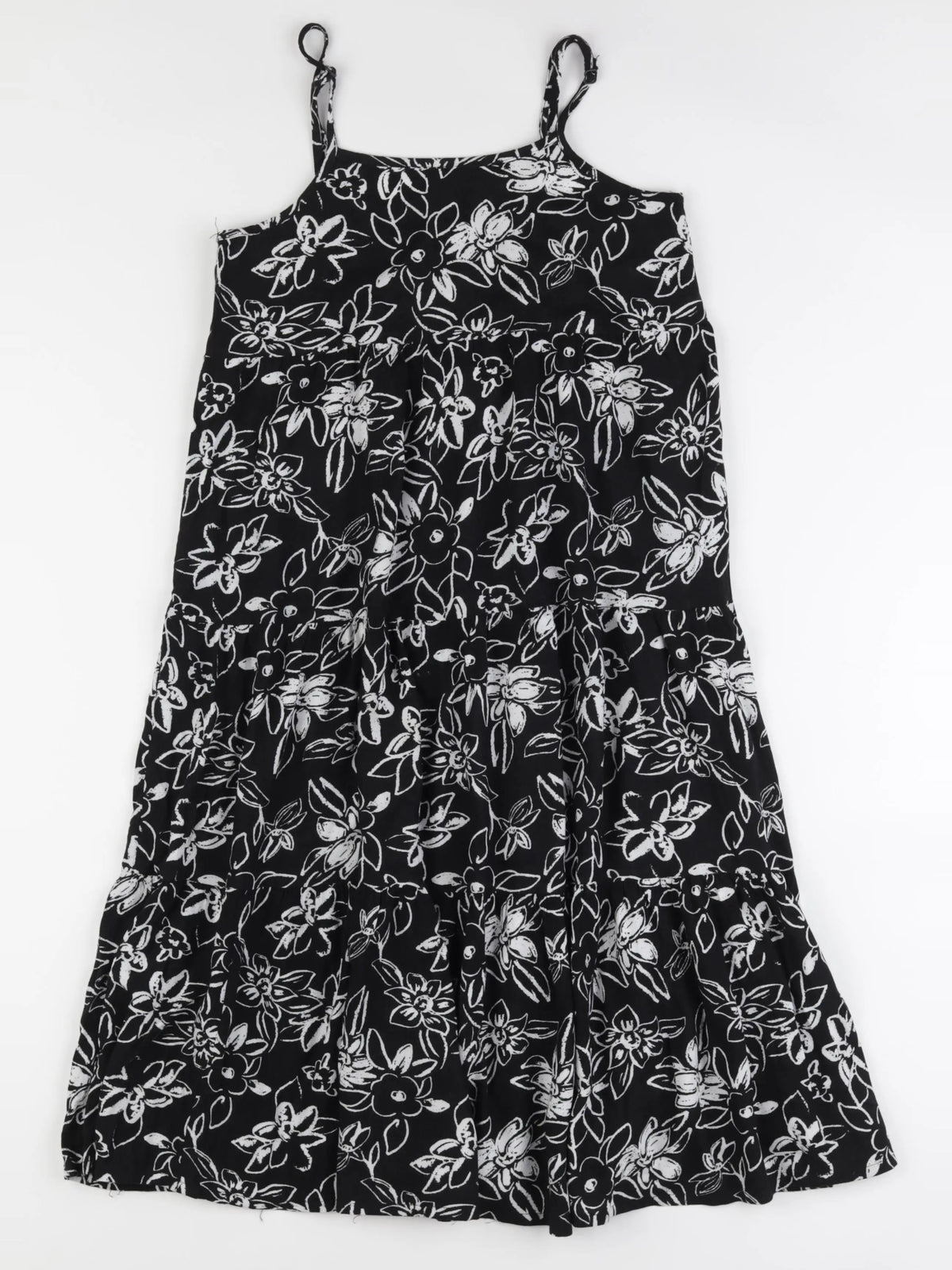 Monoprix - robe blanc, noir - 10 ans