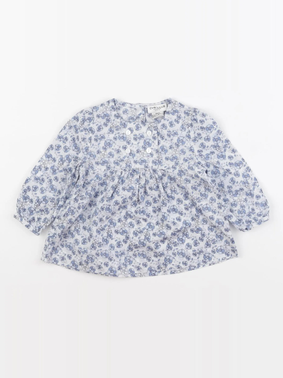 Cyrillus - blouse bleu - 9 mois