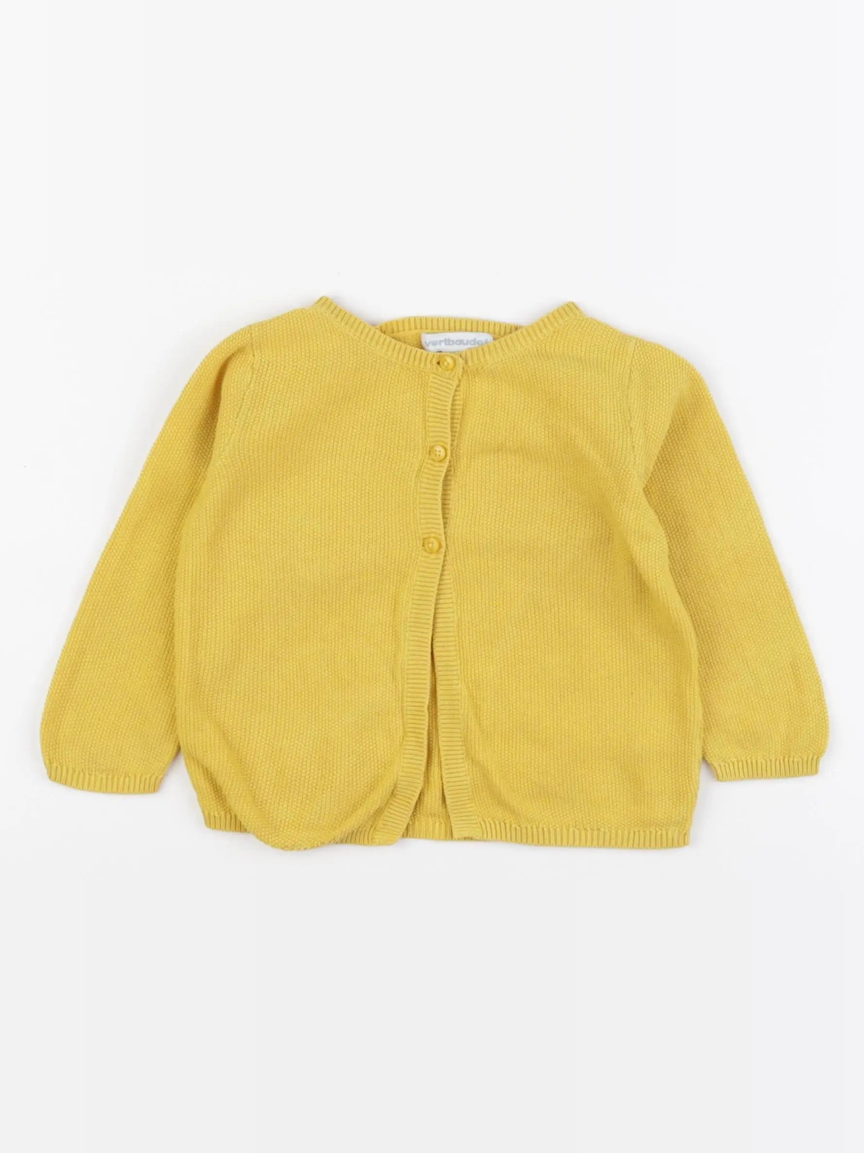 Vertbaudet - gilet jaune - 12 mois