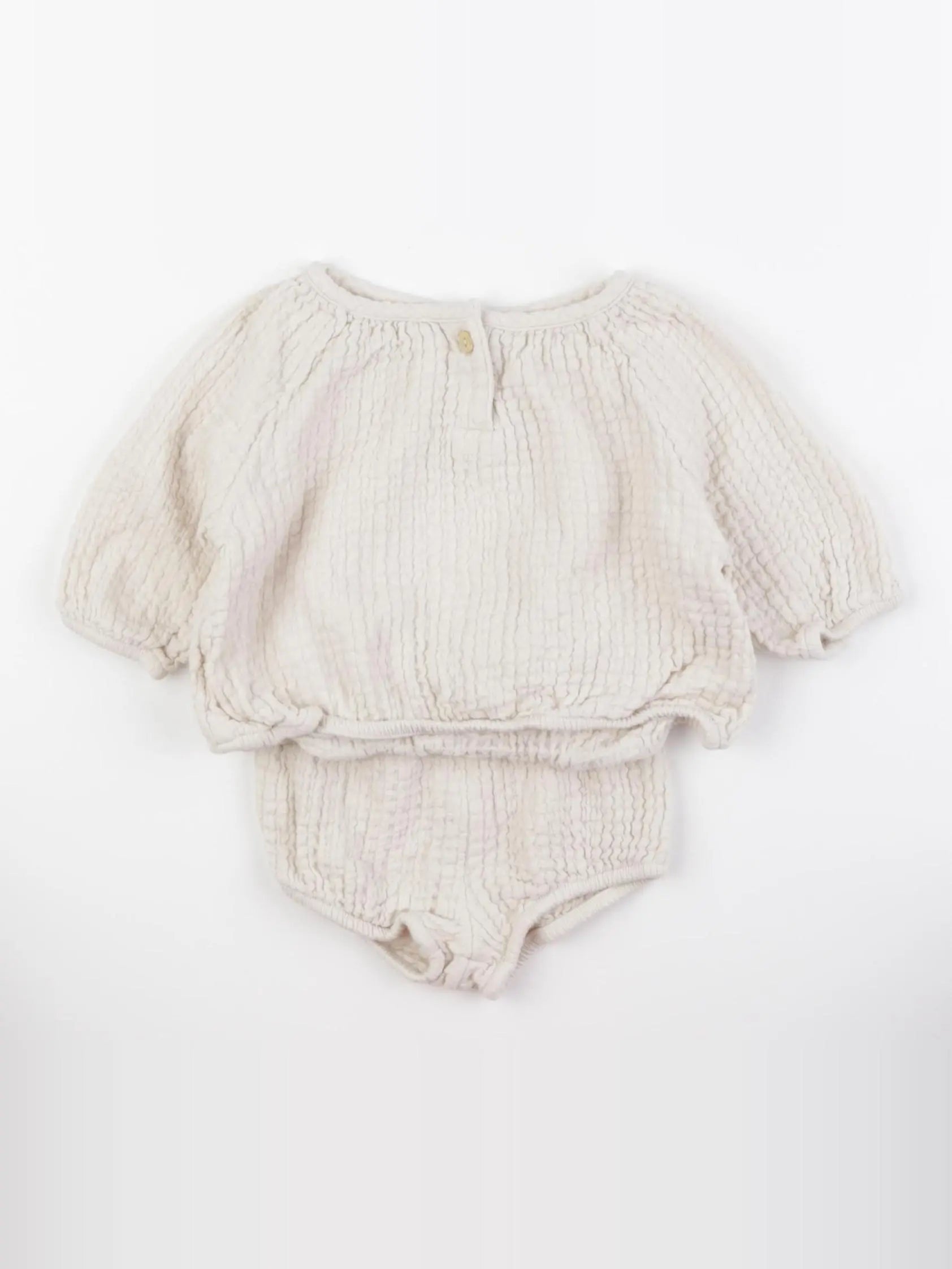 H&M - ensemble beige - 2/4 mois