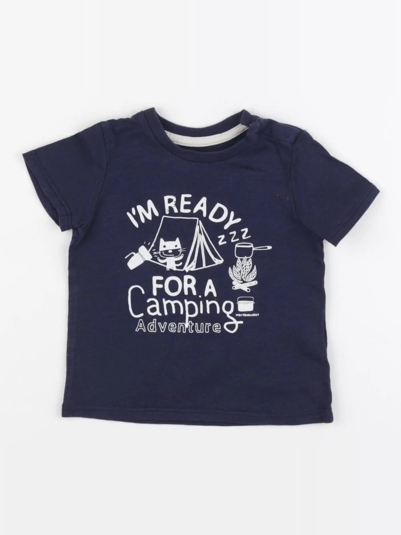 Vertbaudet - tee-shirt bleu - 6 mois