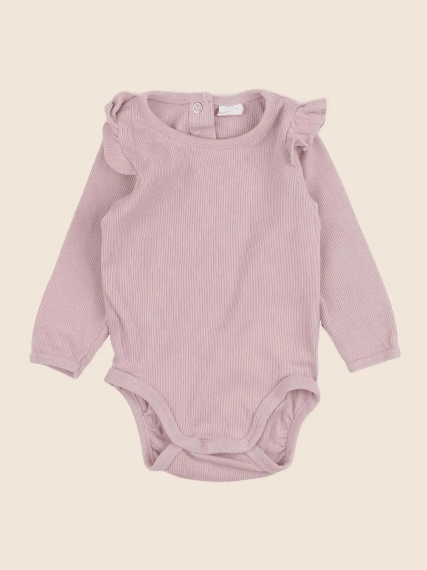 H&M - body à col rose - 3/6 mois
