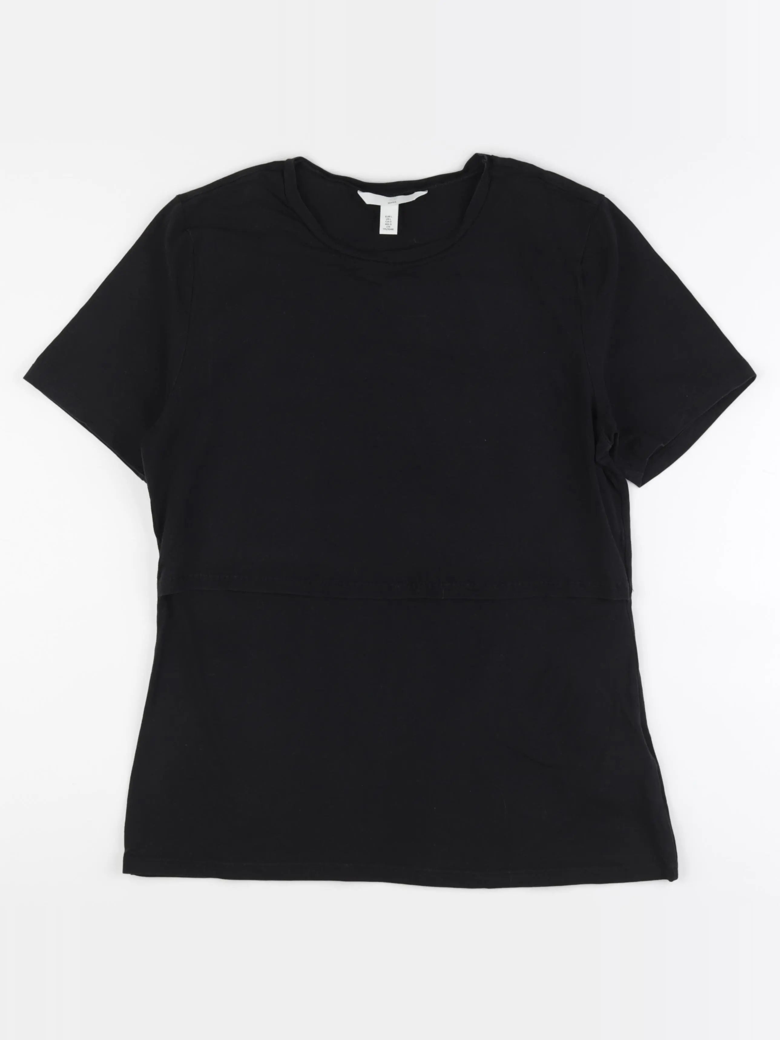 H&M - tee-shirt grossesse noir - l