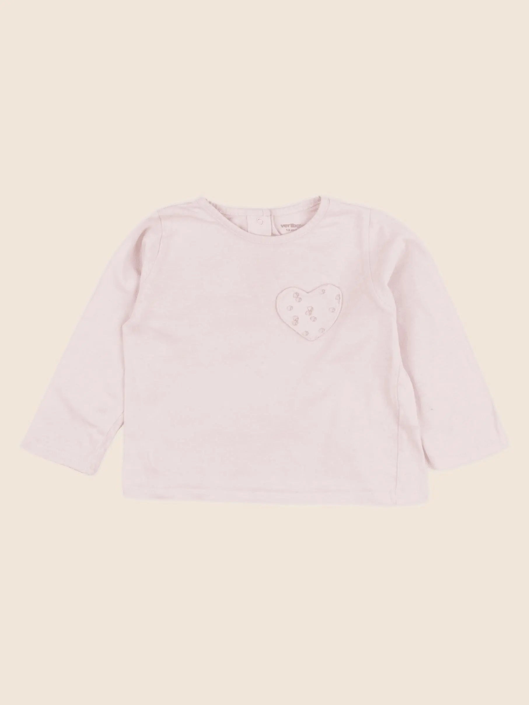 Vertbaudet - tee-shirt rose - 12 mois