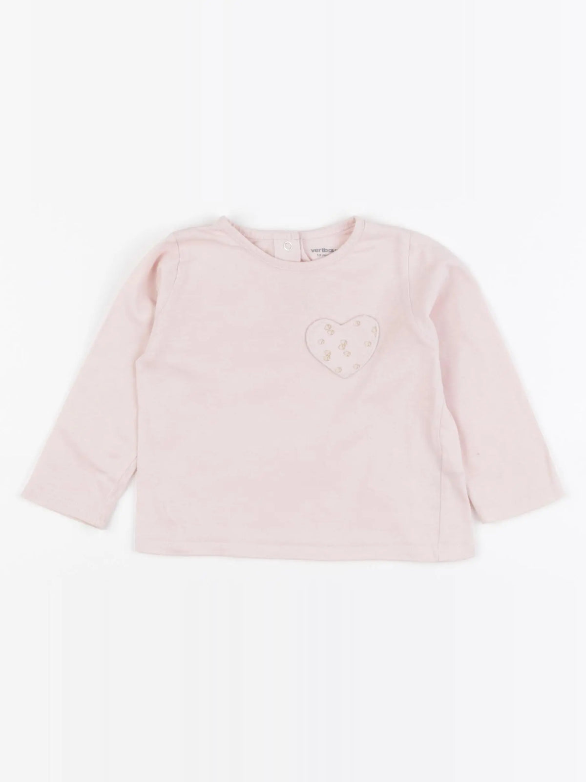 Vertbaudet - tee-shirt rose - 12 mois