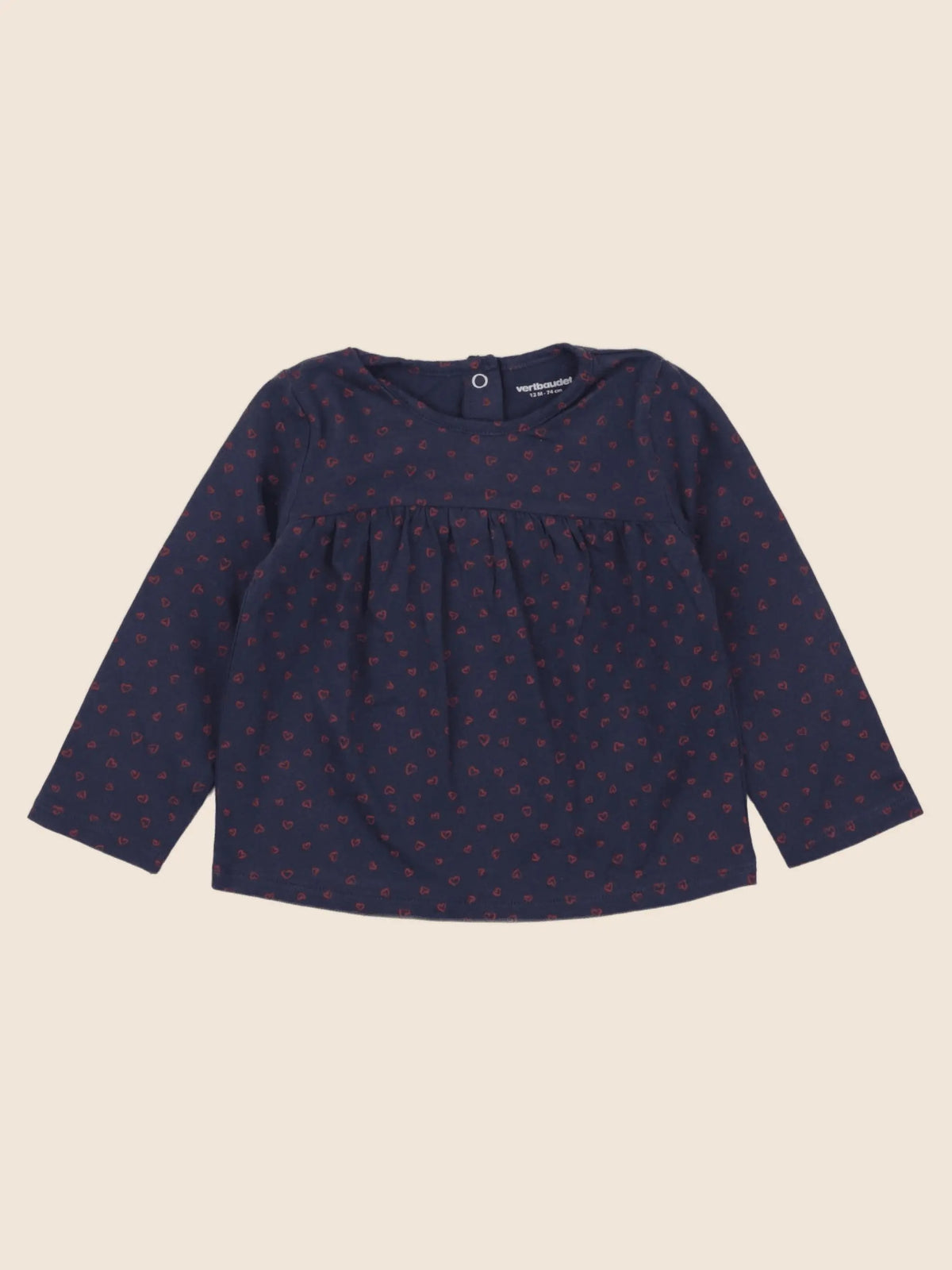 Vertbaudet - tee-shirt bleu - 12 mois