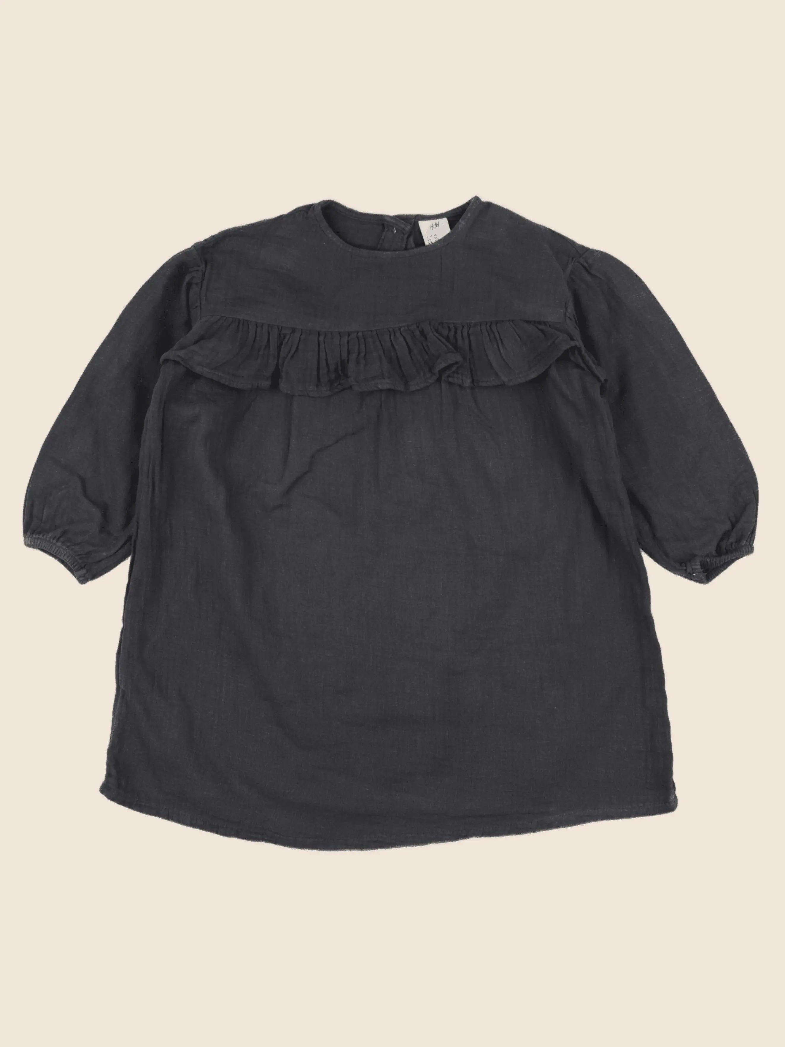 H&M - robe gris - 2/3 ans