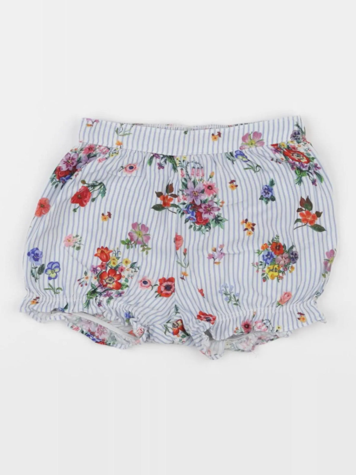 H&M - short bleu - 6/9 mois