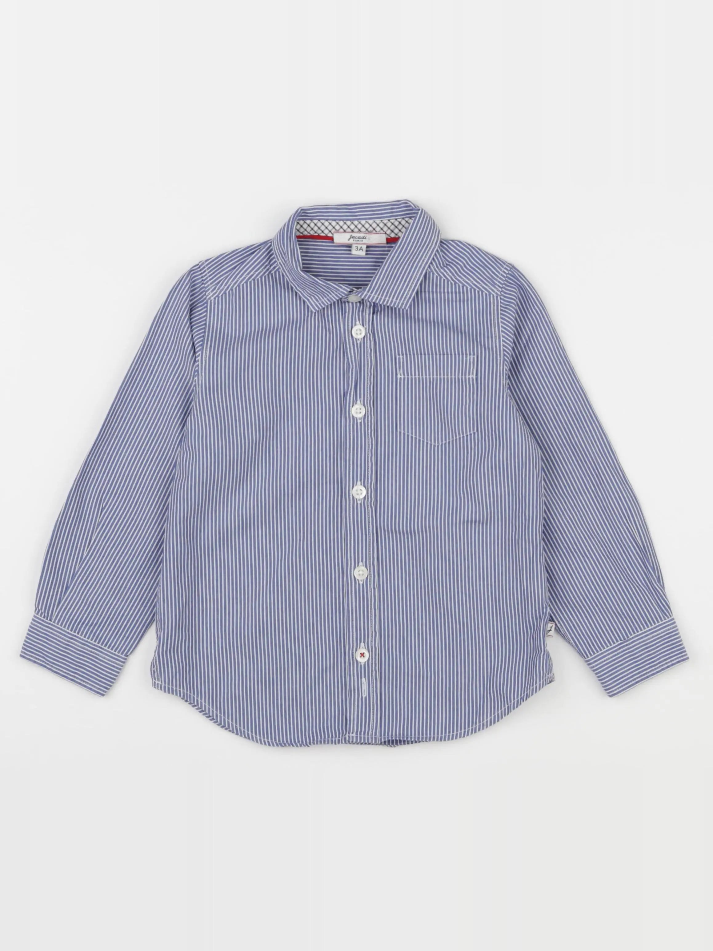 Jacadi - chemise bleu, blanc - 3 ans