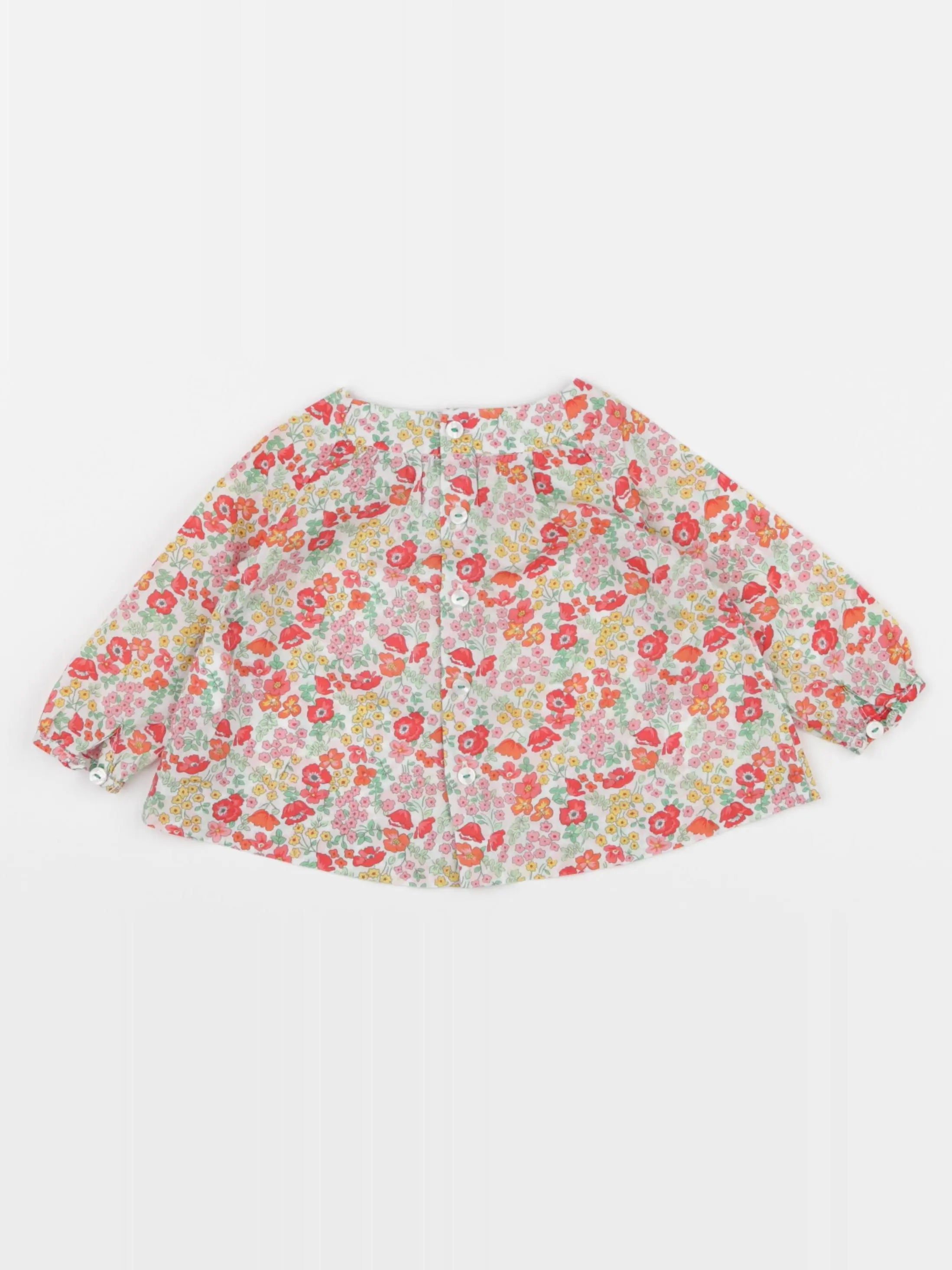 Jacadi - blouse liberty multicolore - 6 mois