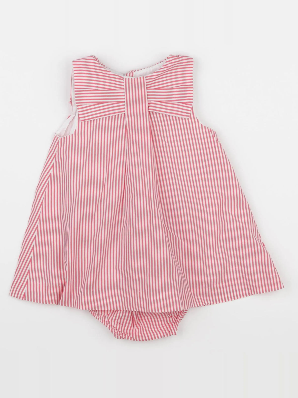 Jacadi - robe blanc, rouge - 12 mois