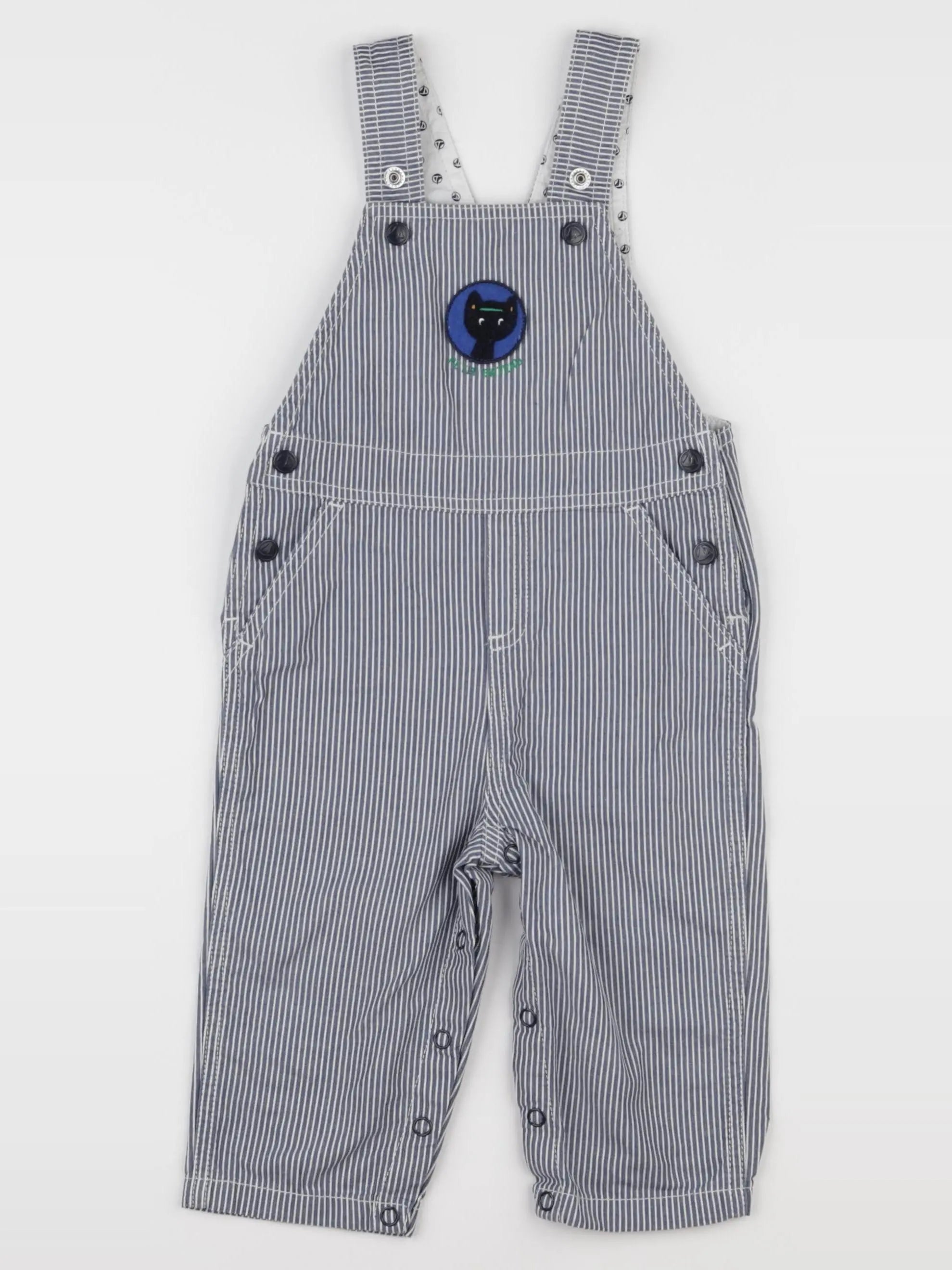 Petit Bateau - salopette bleu - 12 mois