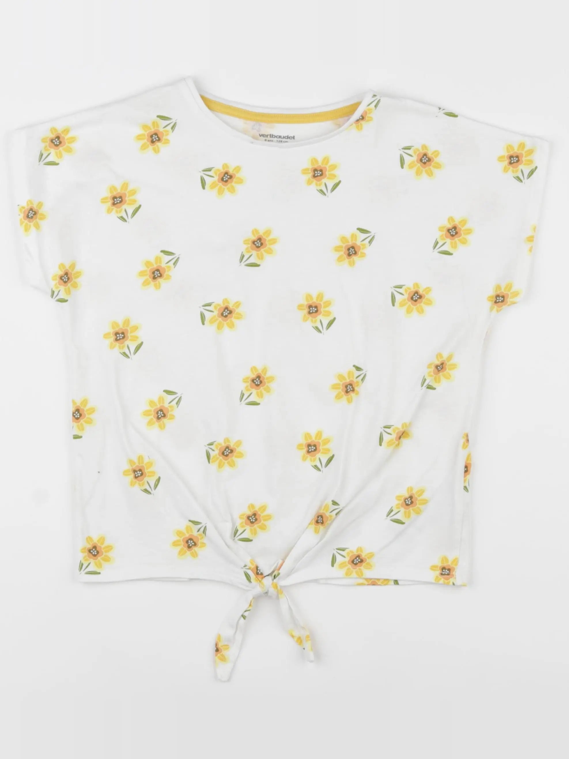Vertbaudet - tee-shirt jaune - 8 ans