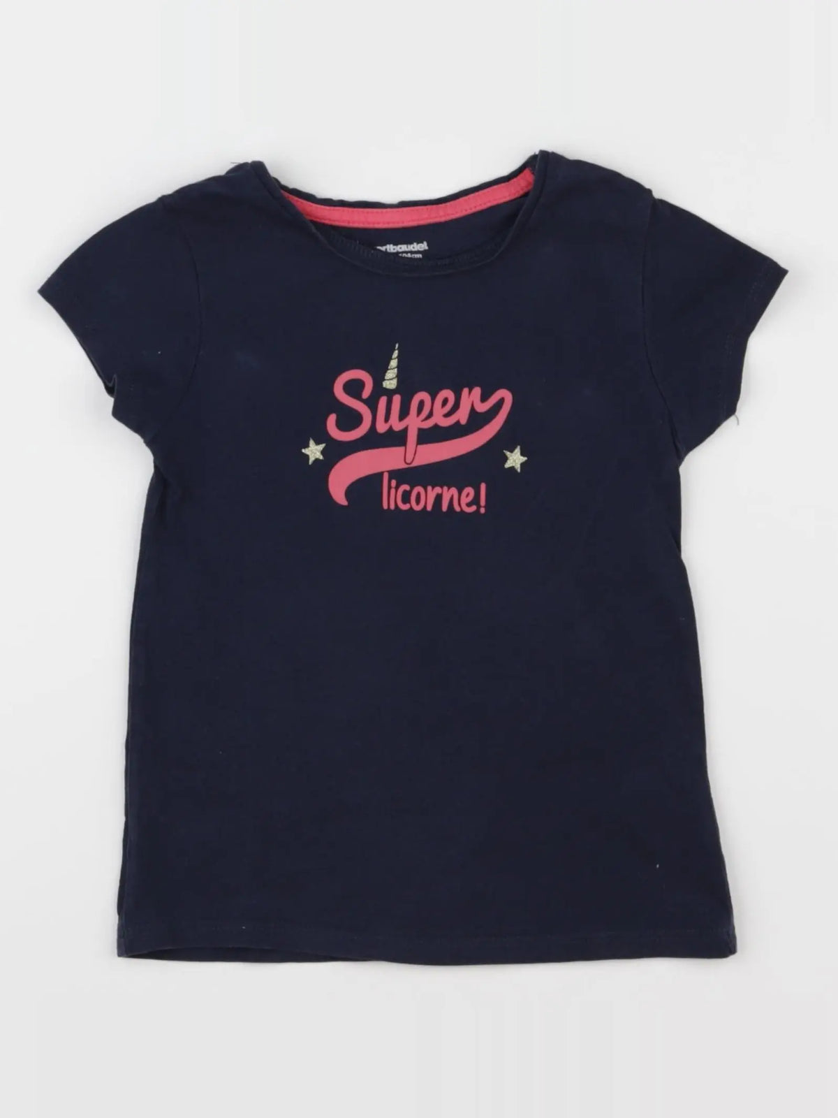 Vertbaudet - tee-shirt bleu - 4 ans
