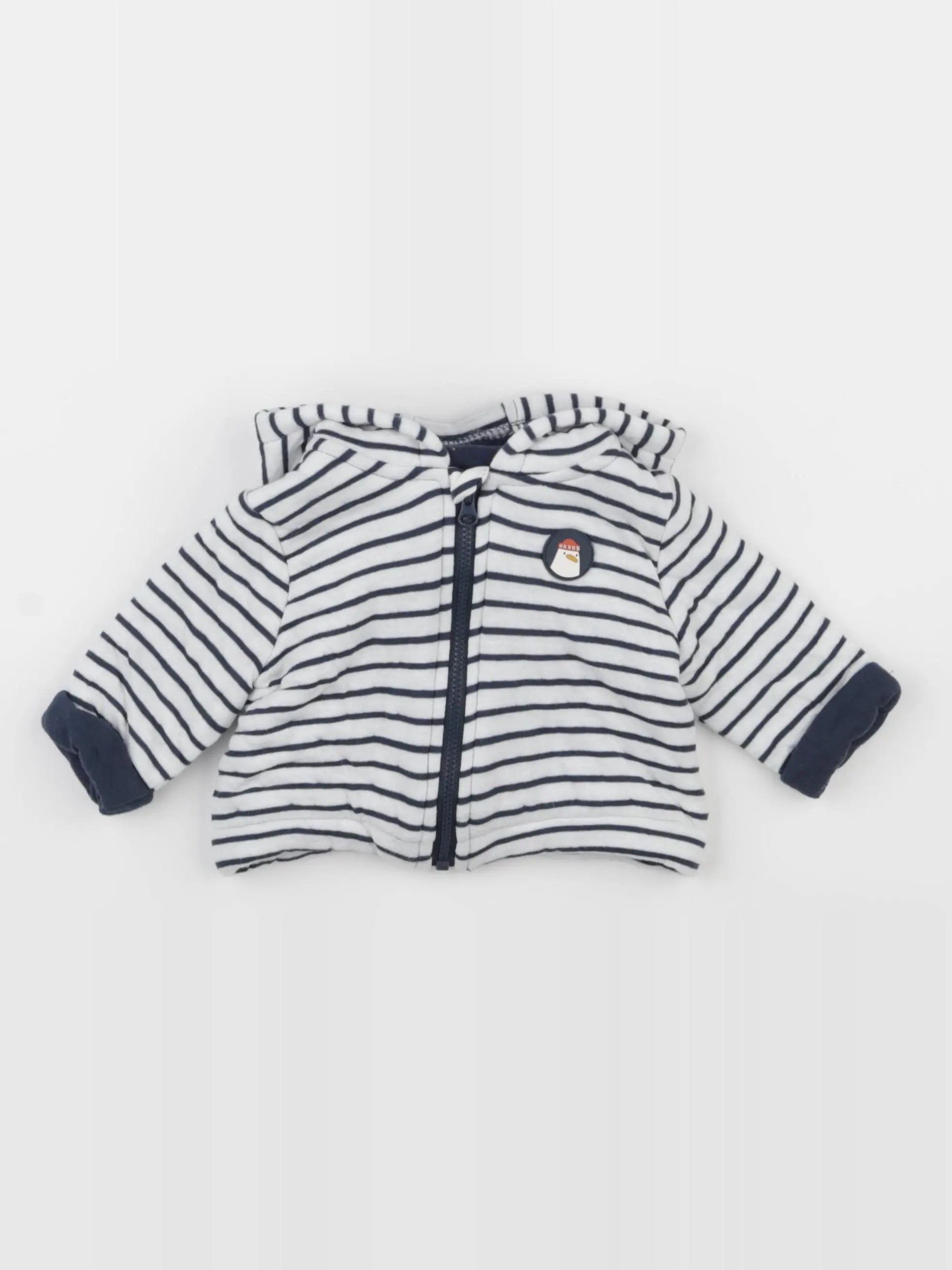 Vertbaudet - sweat bleu - 3 mois