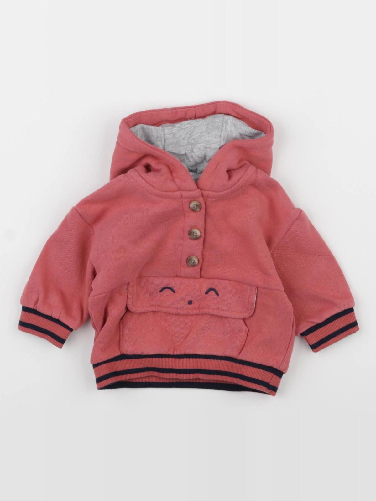 Vertbaudet - sweat rose - 3 mois