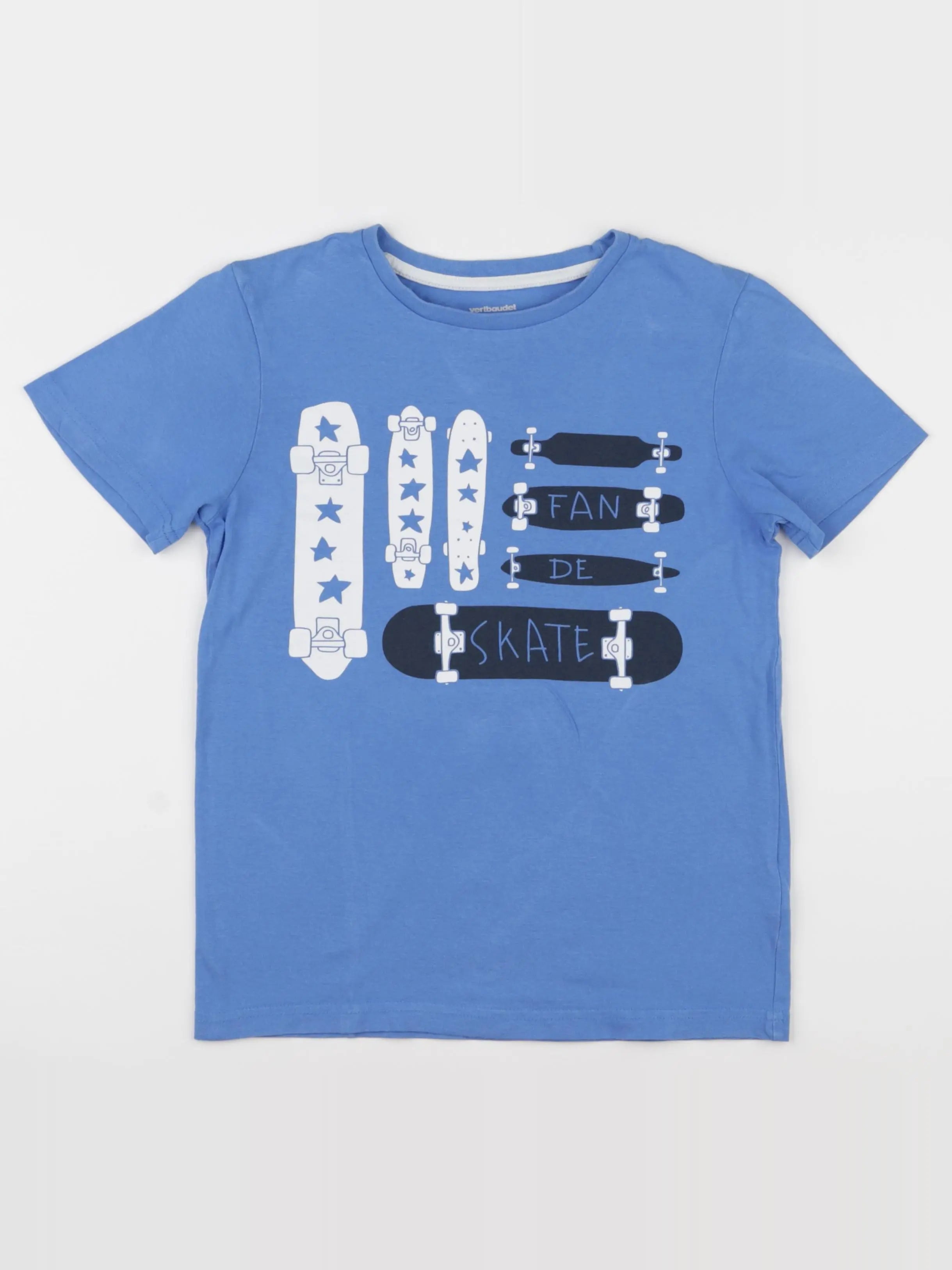 Vertbaudet - tee-shirt bleu - 12 ans