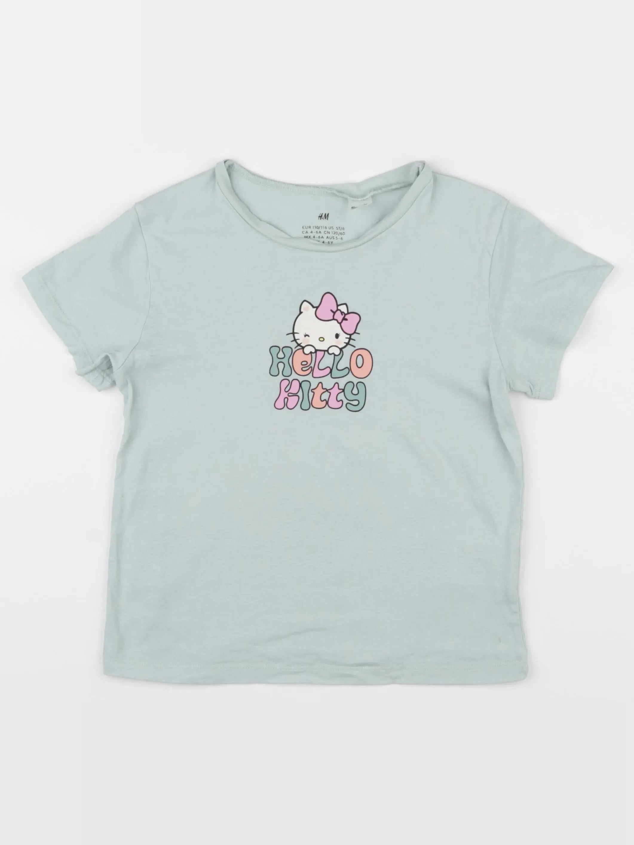 H&M - tee-shirt vert - 4/6 ans