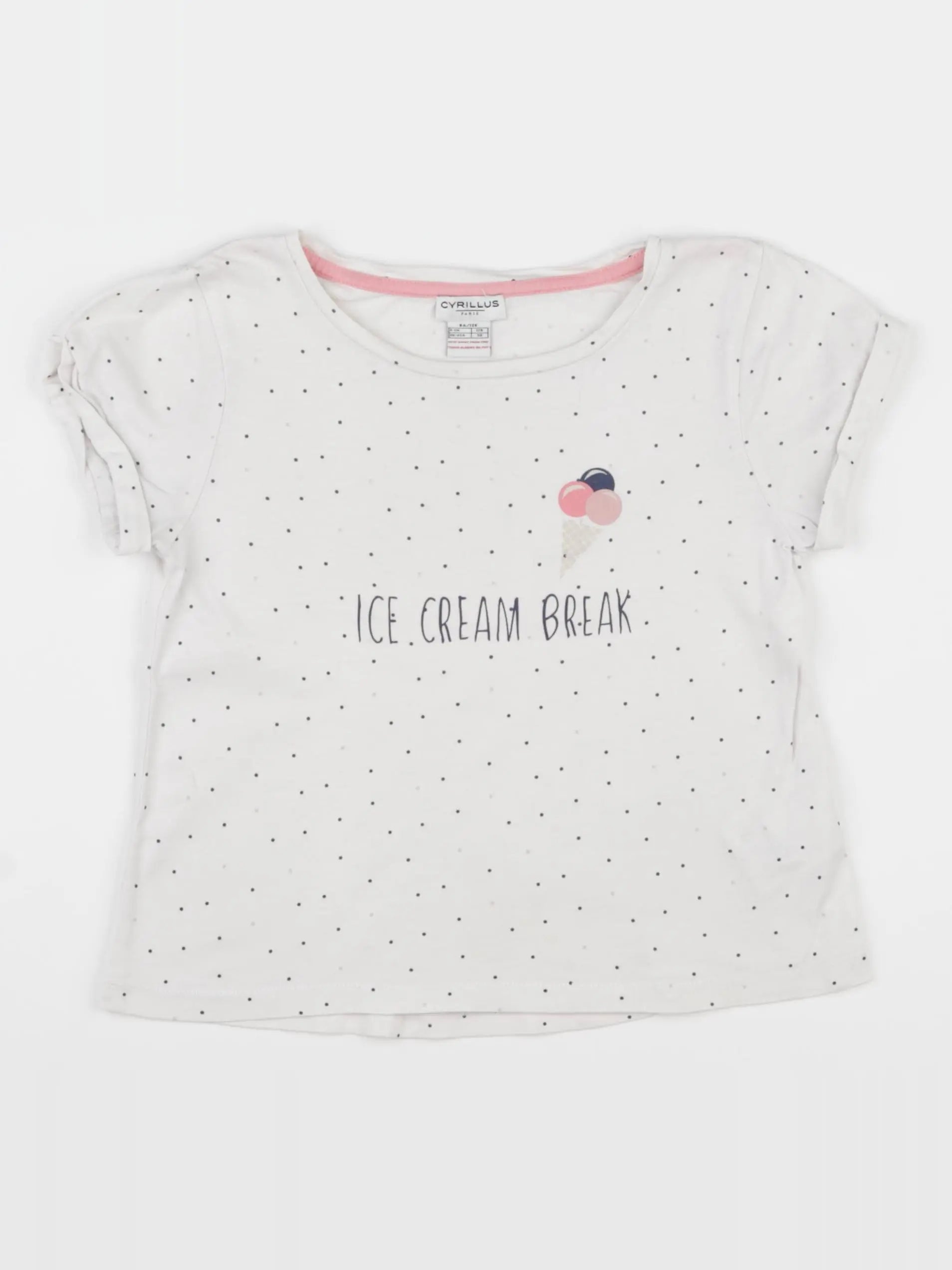 Cyrillus - tee-shirt blanc - 8 ans