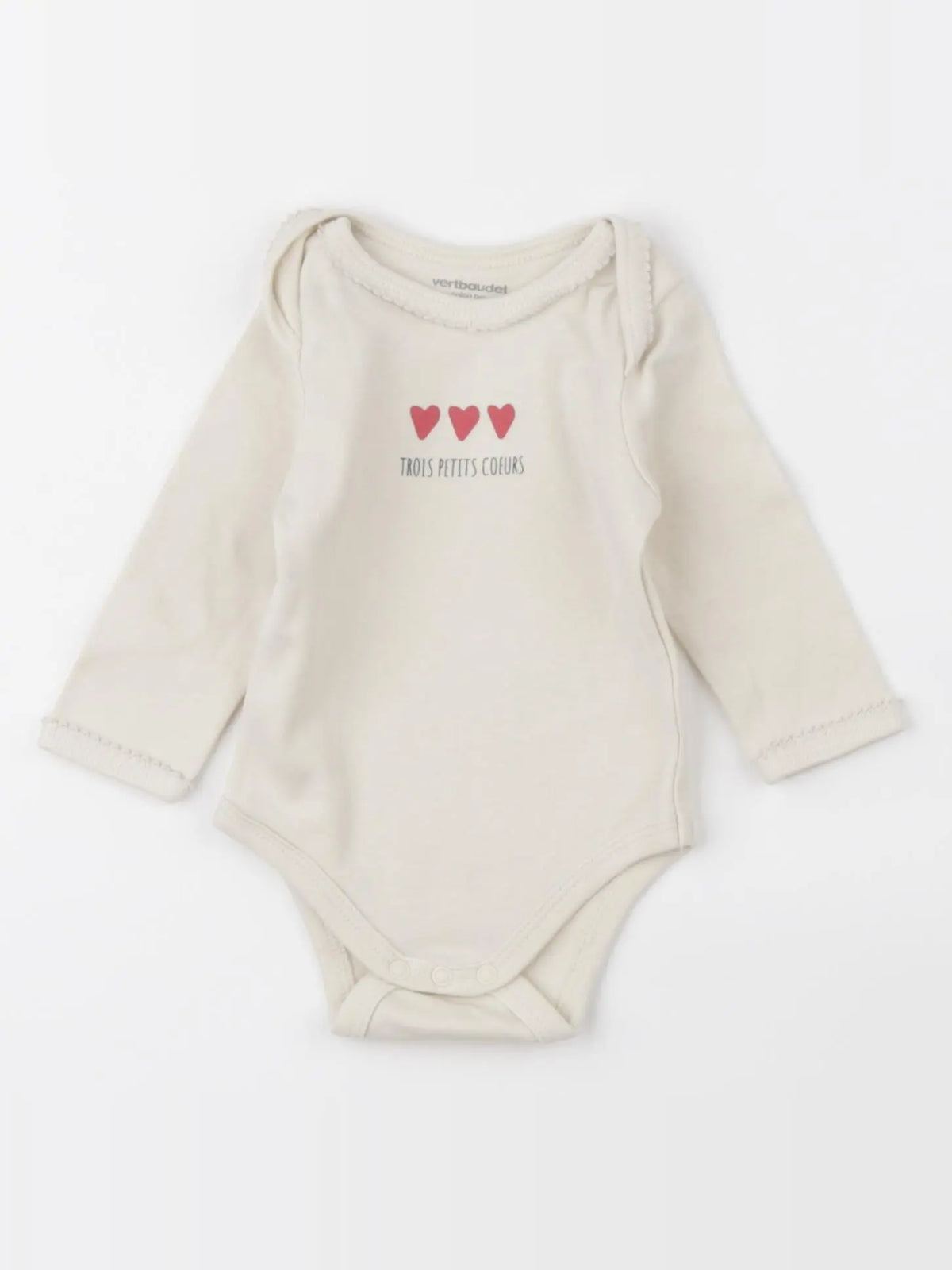 Vertbaudet - body beige - 3 mois