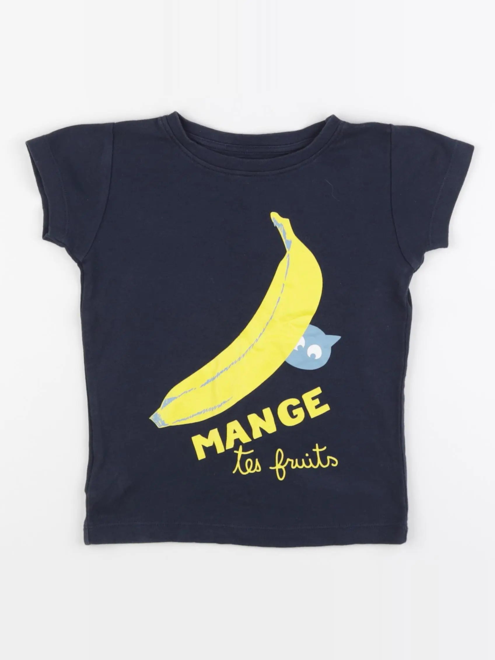 La queue du chat - tee-shirt bleu - 4 ans