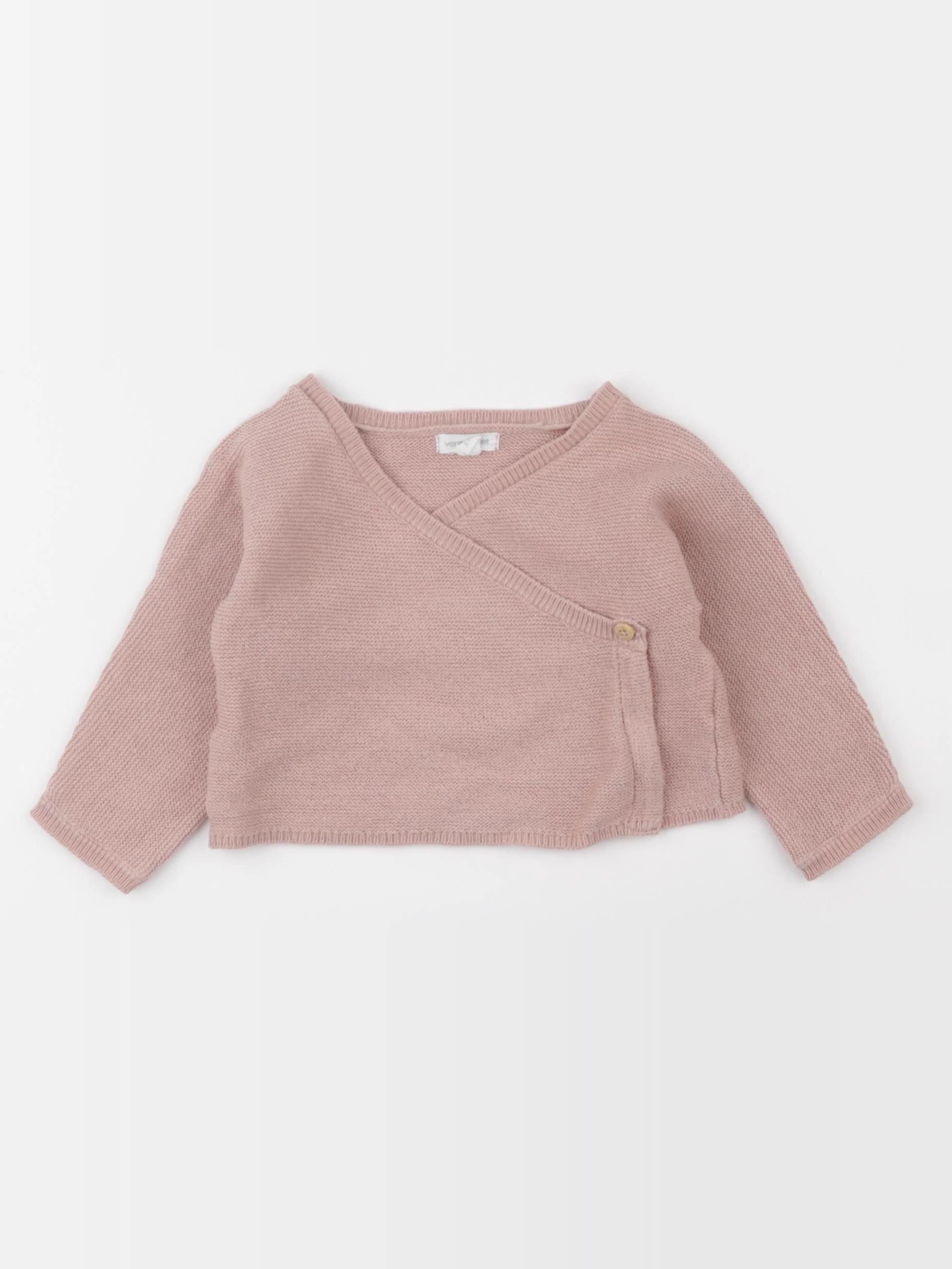 Vertbaudet - gilet marron - 3 mois