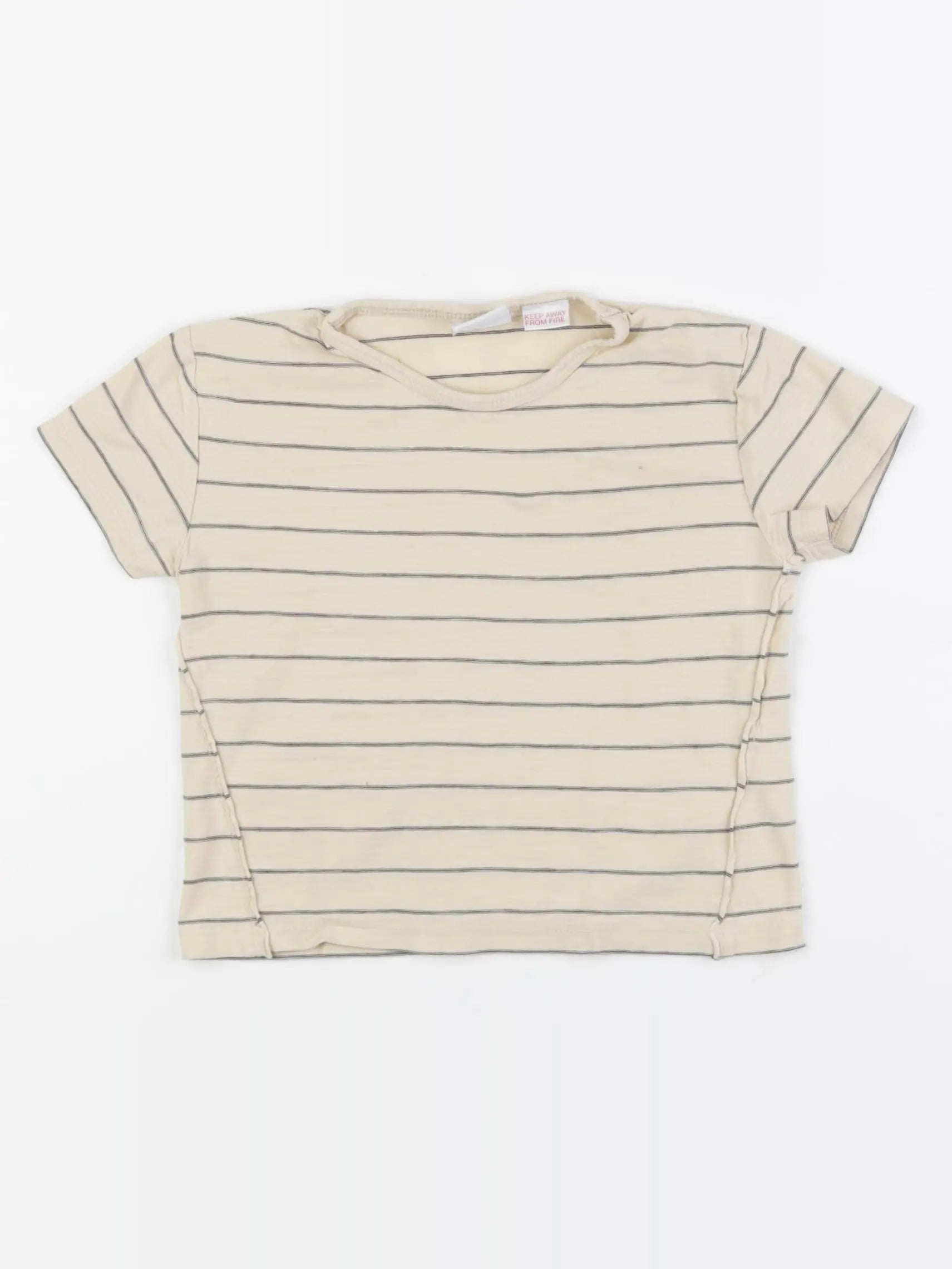 Zara - tee-shirt beige - 6/9 mois