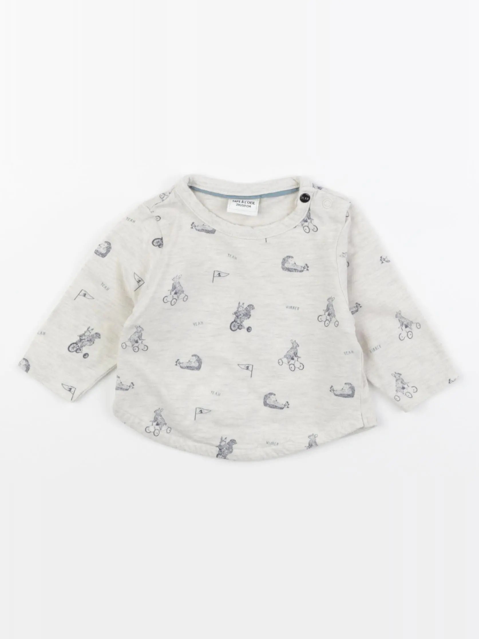 Tape à l'oeil - tee-shirt beige - 3 mois