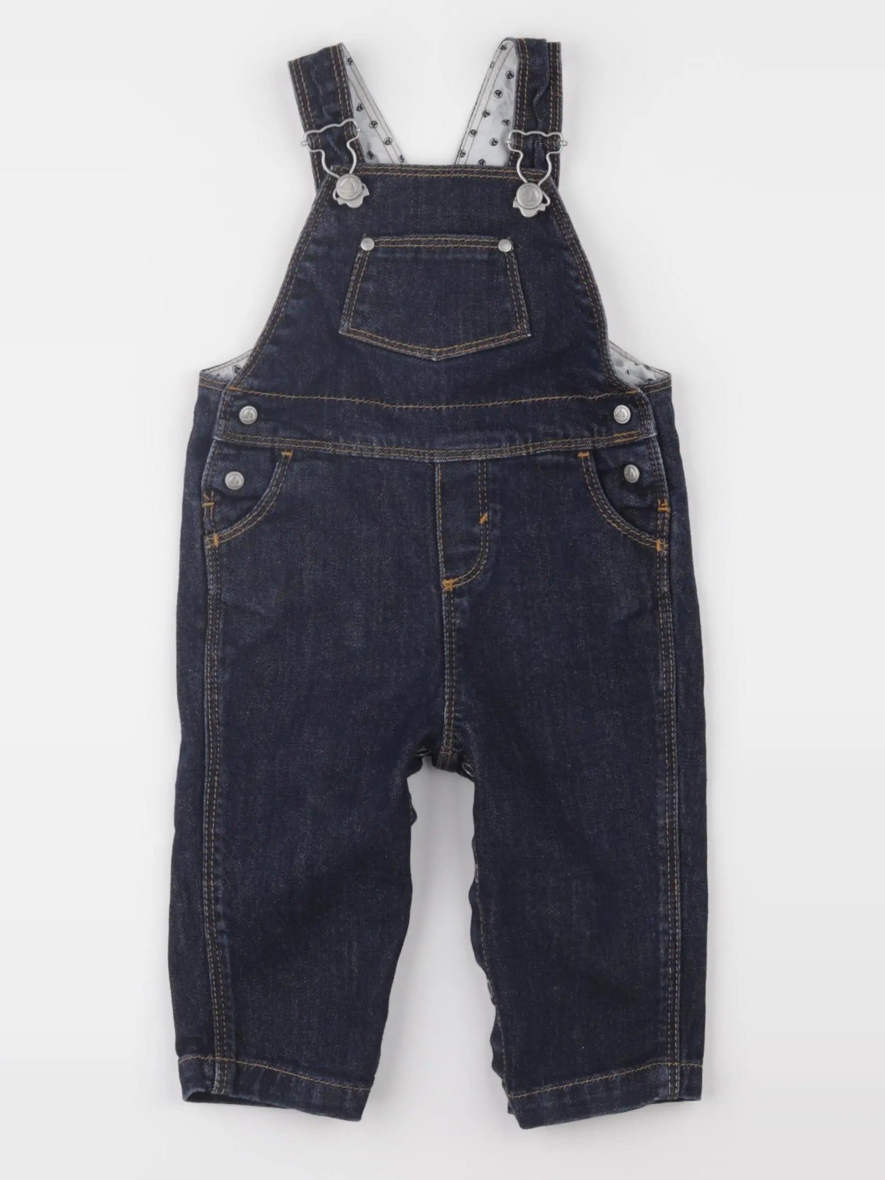 Petit Bateau - salopette bleu - 6 mois