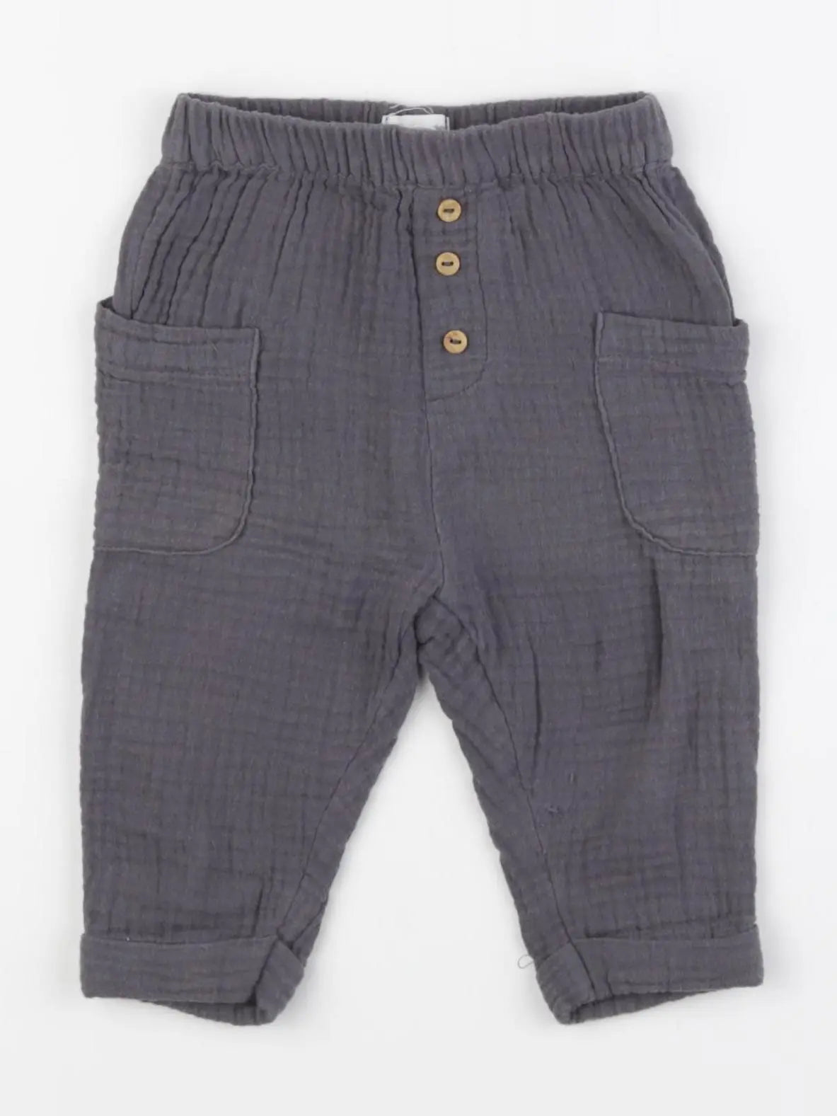 Vertbaudet - pantalon gris - 6 mois
