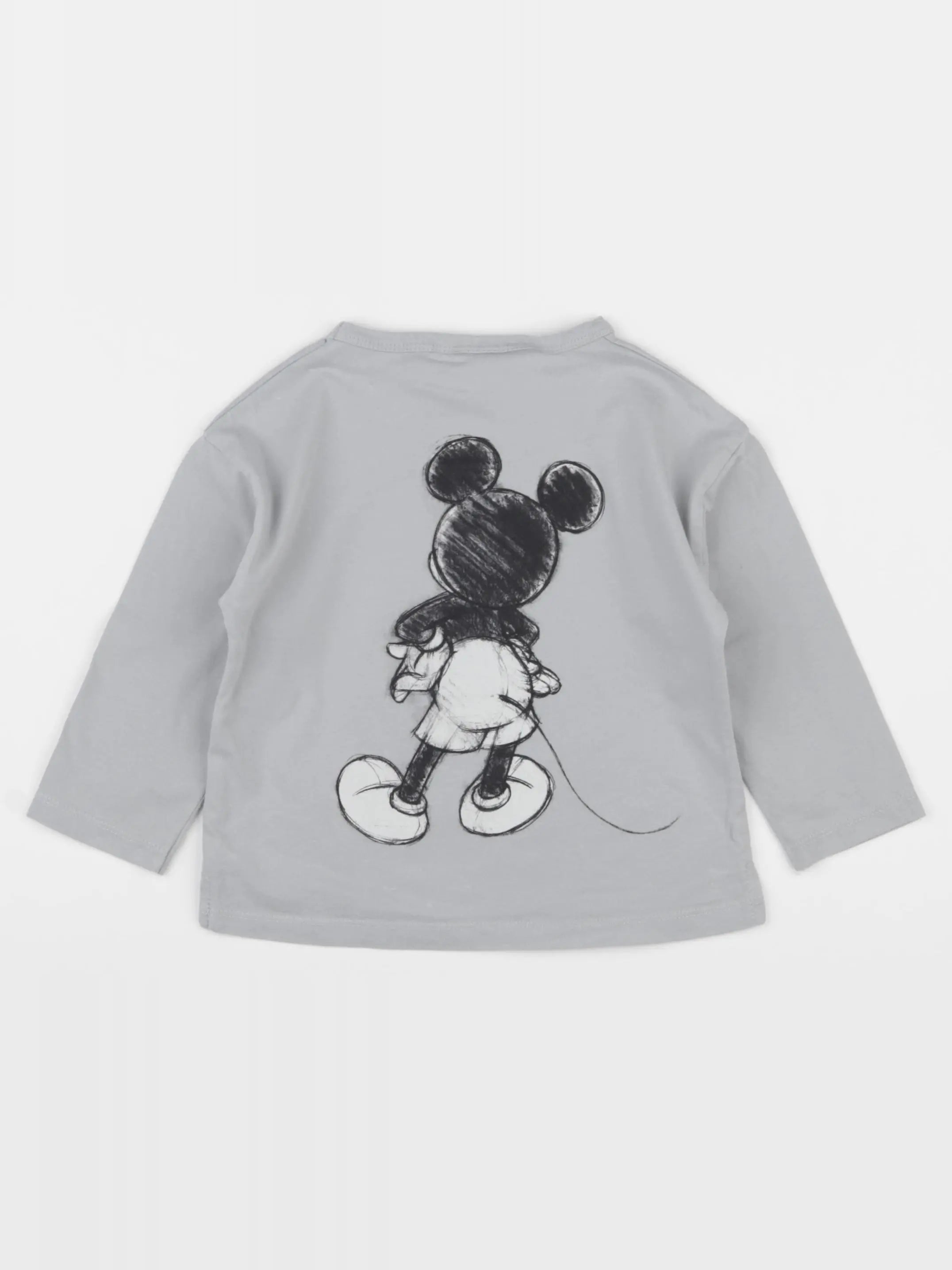 Zara - tee-shirt imprimé au dos gris - 12/18 mois