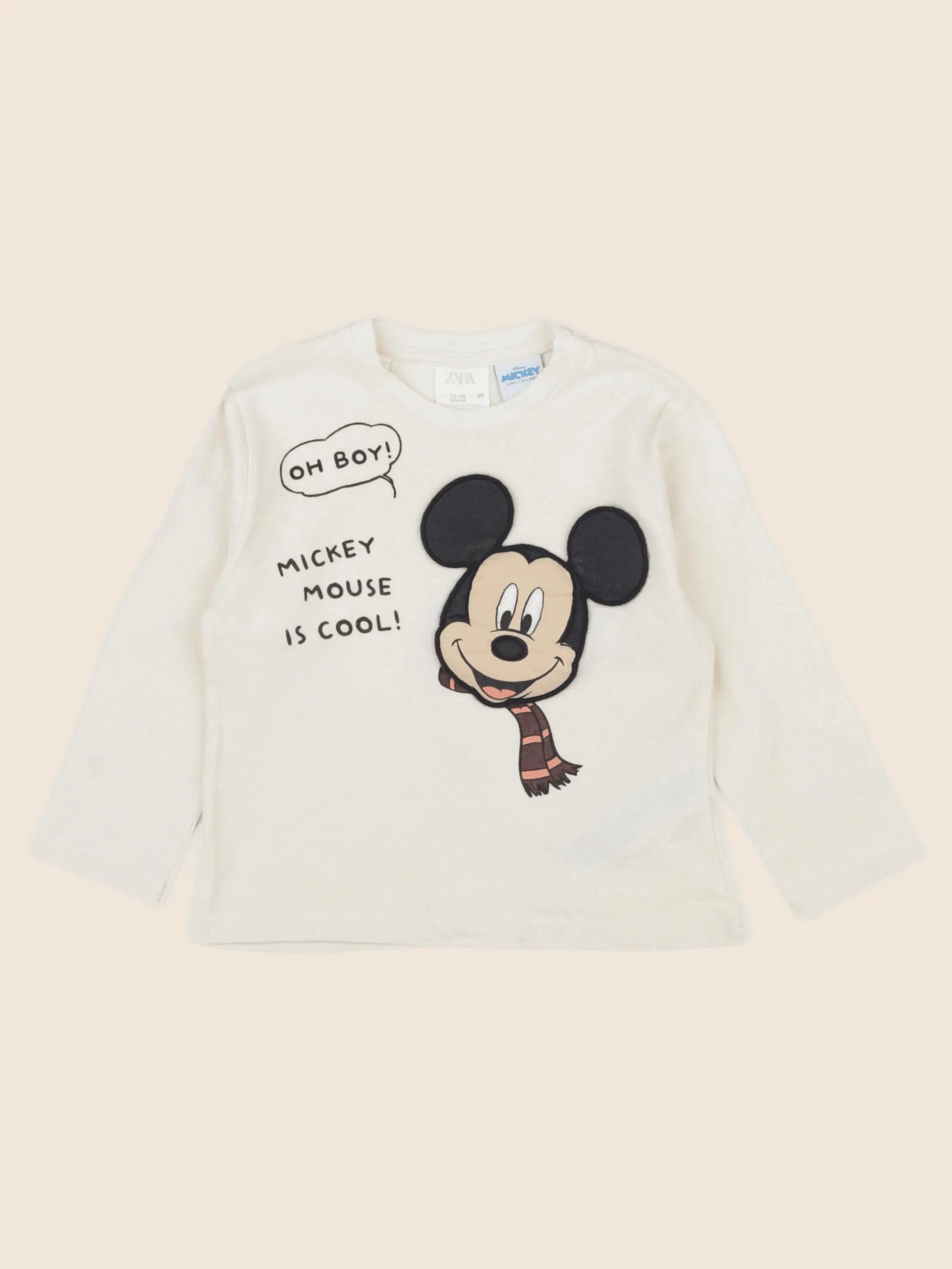 Zara - tee-shirt beige - 12/18 mois