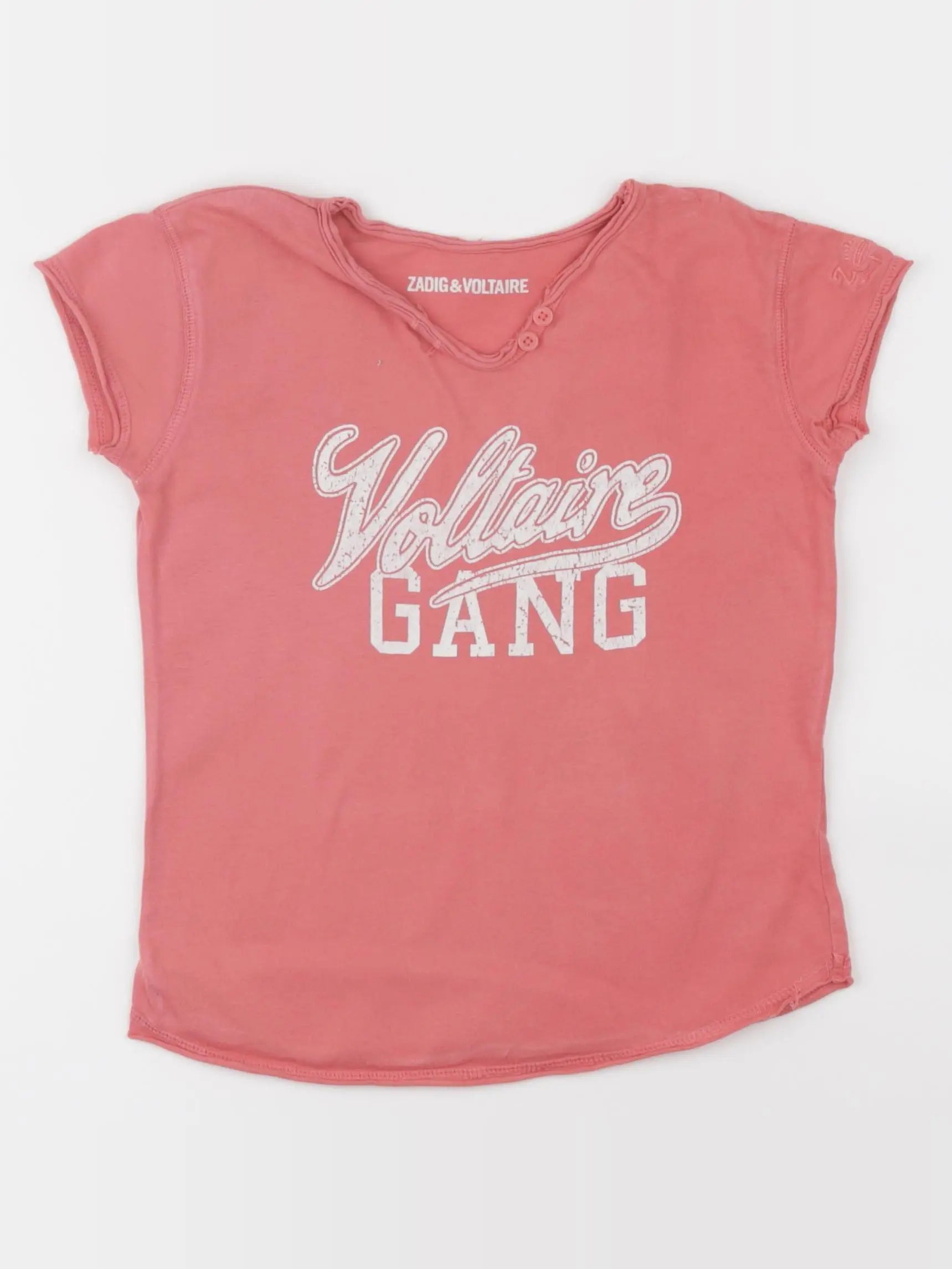 Zadig & Voltaire - tee-shirt rose - 5 ans