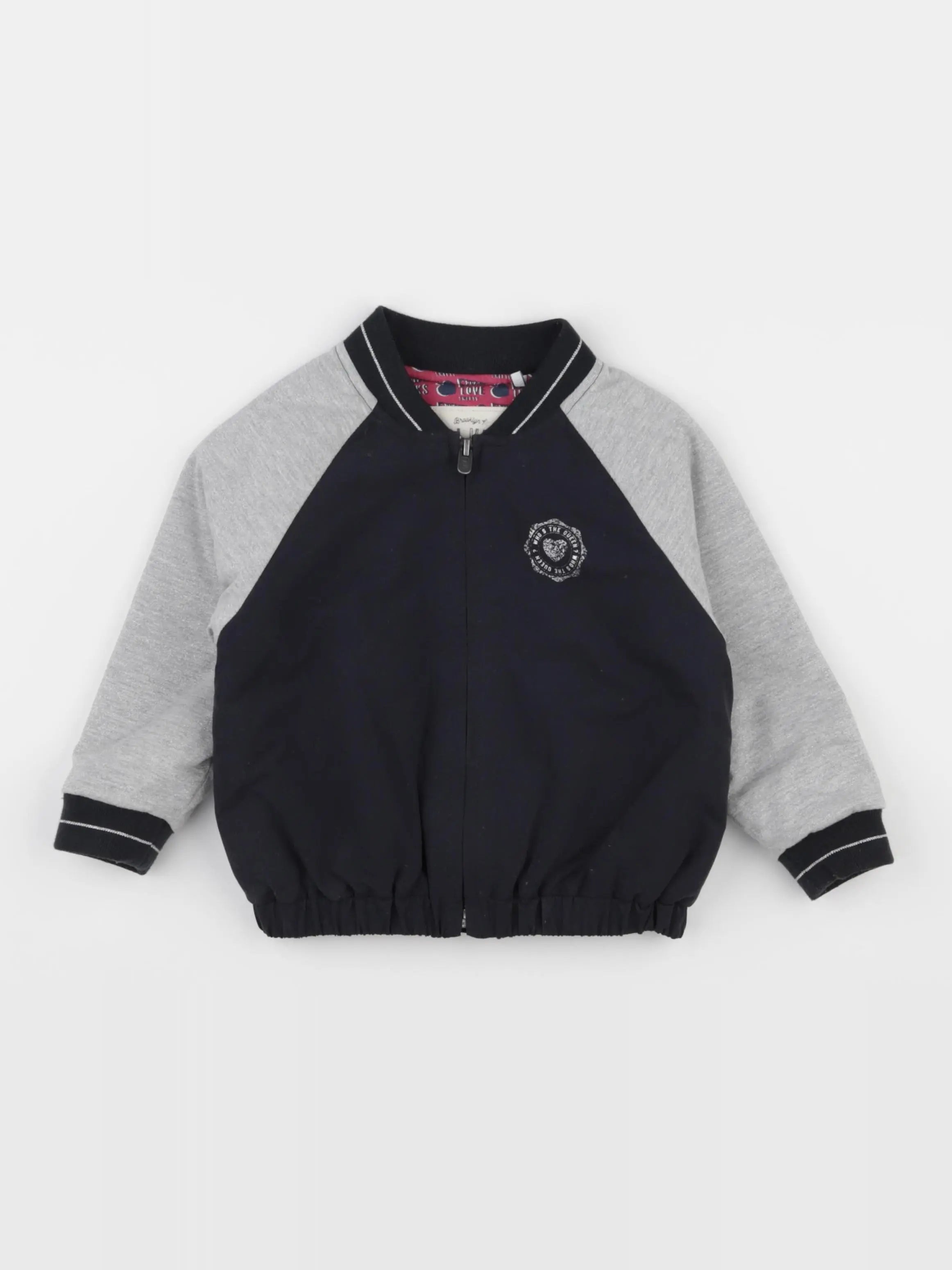 IKKS - veste bleu, gris - 2 ans