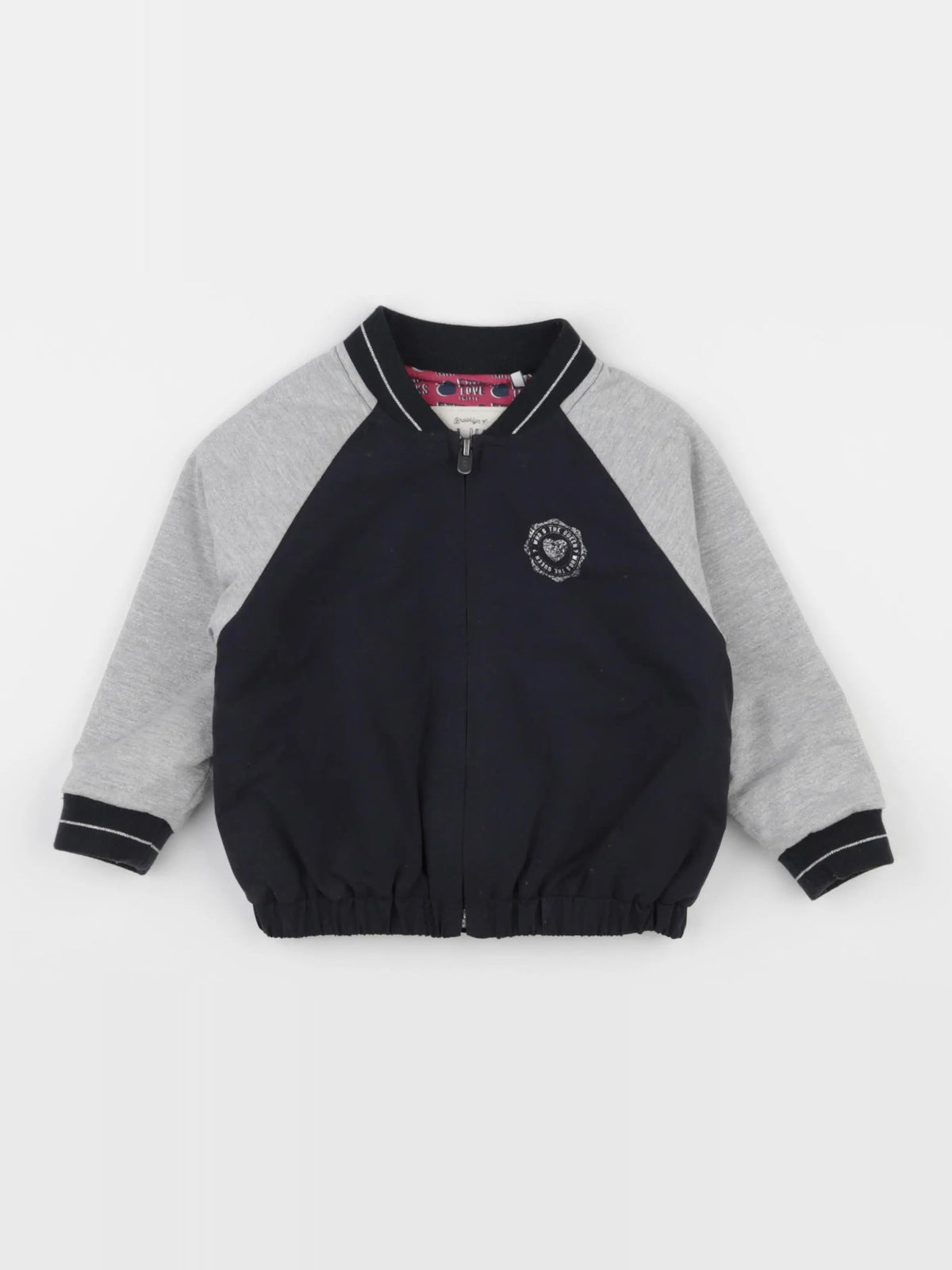 IKKS - veste bleu, gris - 2 ans