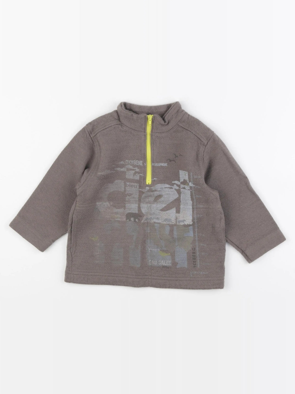 Petit Bateau - sweat vert - 3 ans