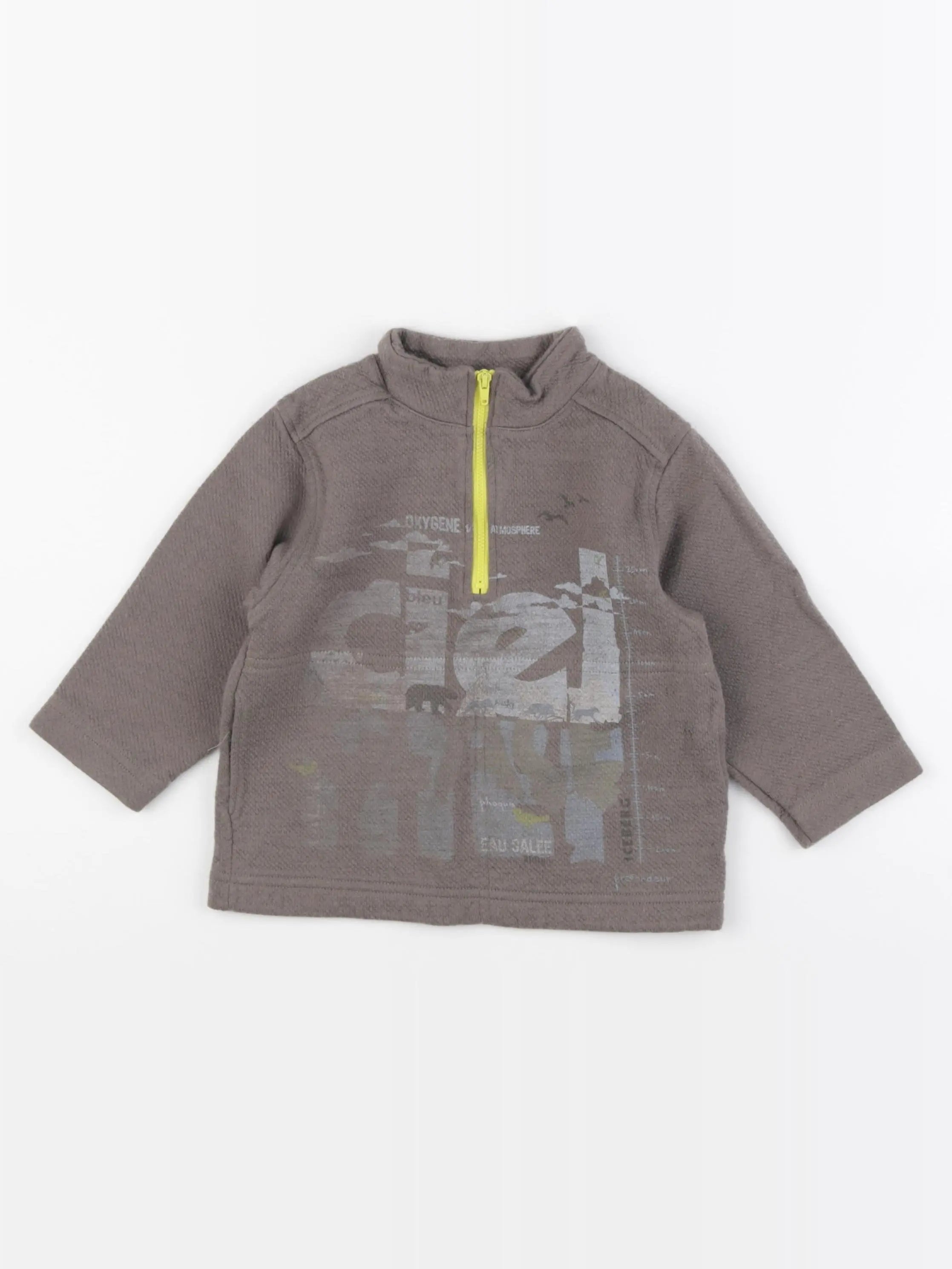 Petit Bateau - sweat vert - 3 ans