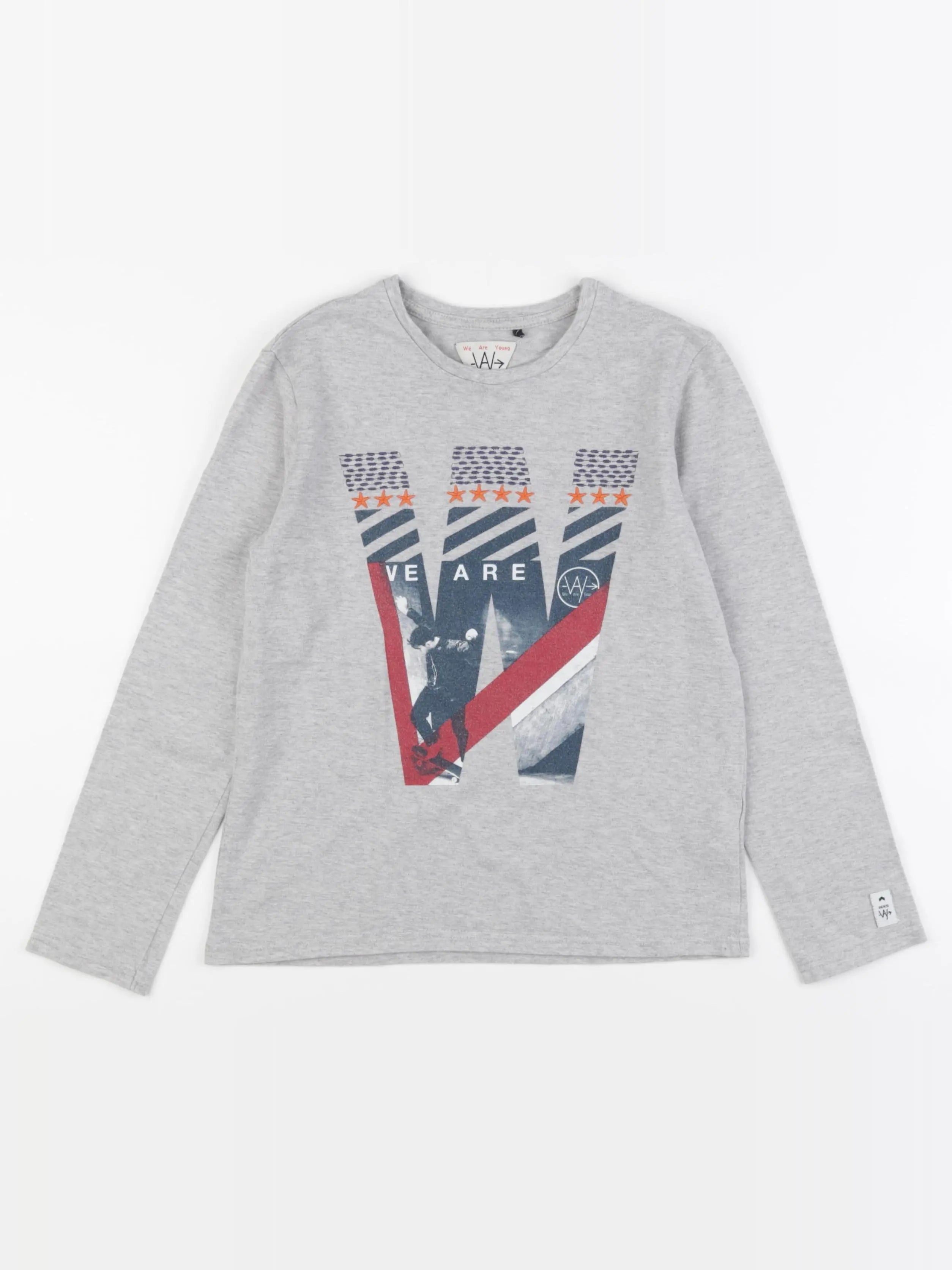 IKKS - tee-shirt gris - 10 ans