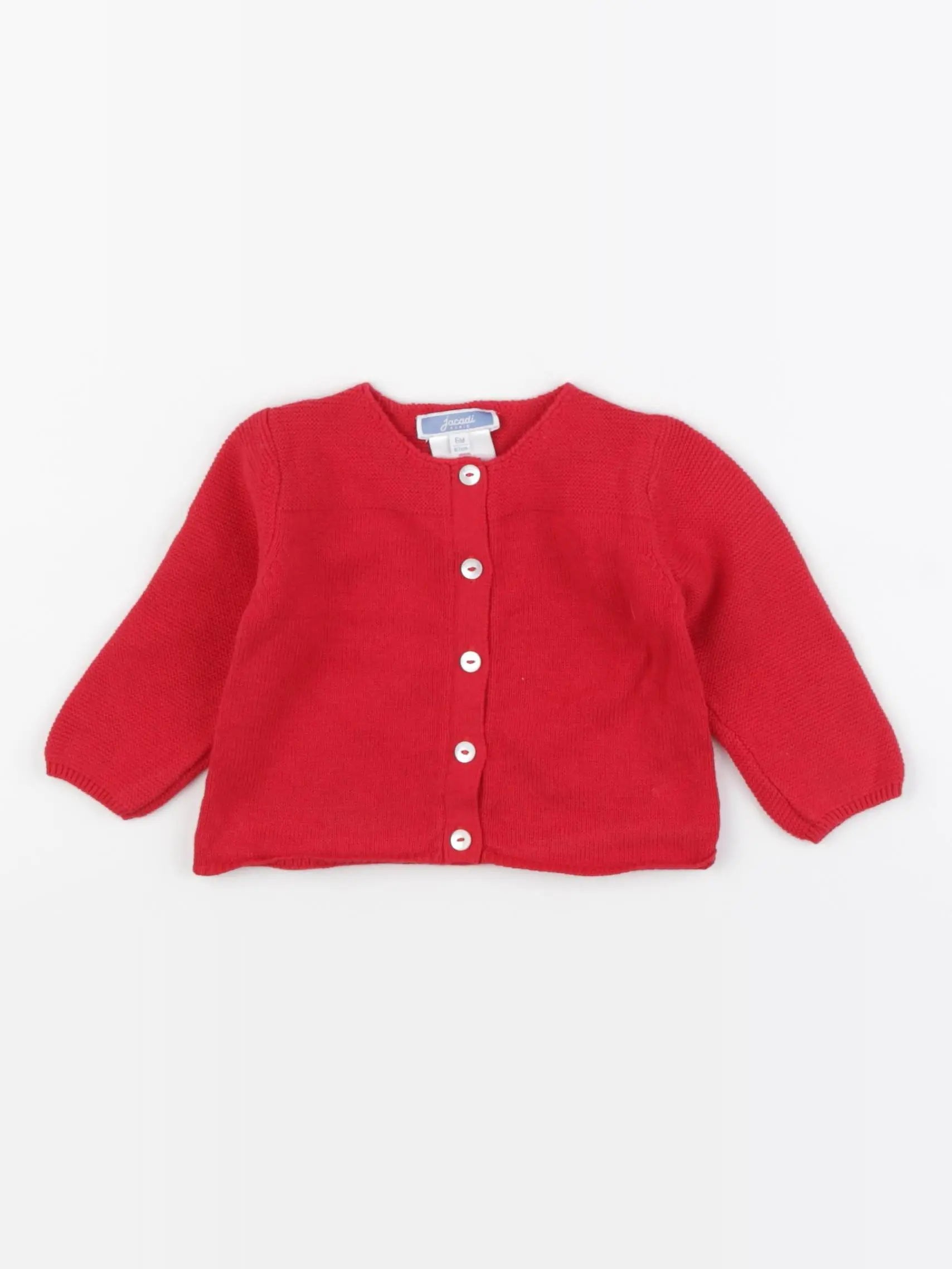 Jacadi - gilet rouge - 6 mois